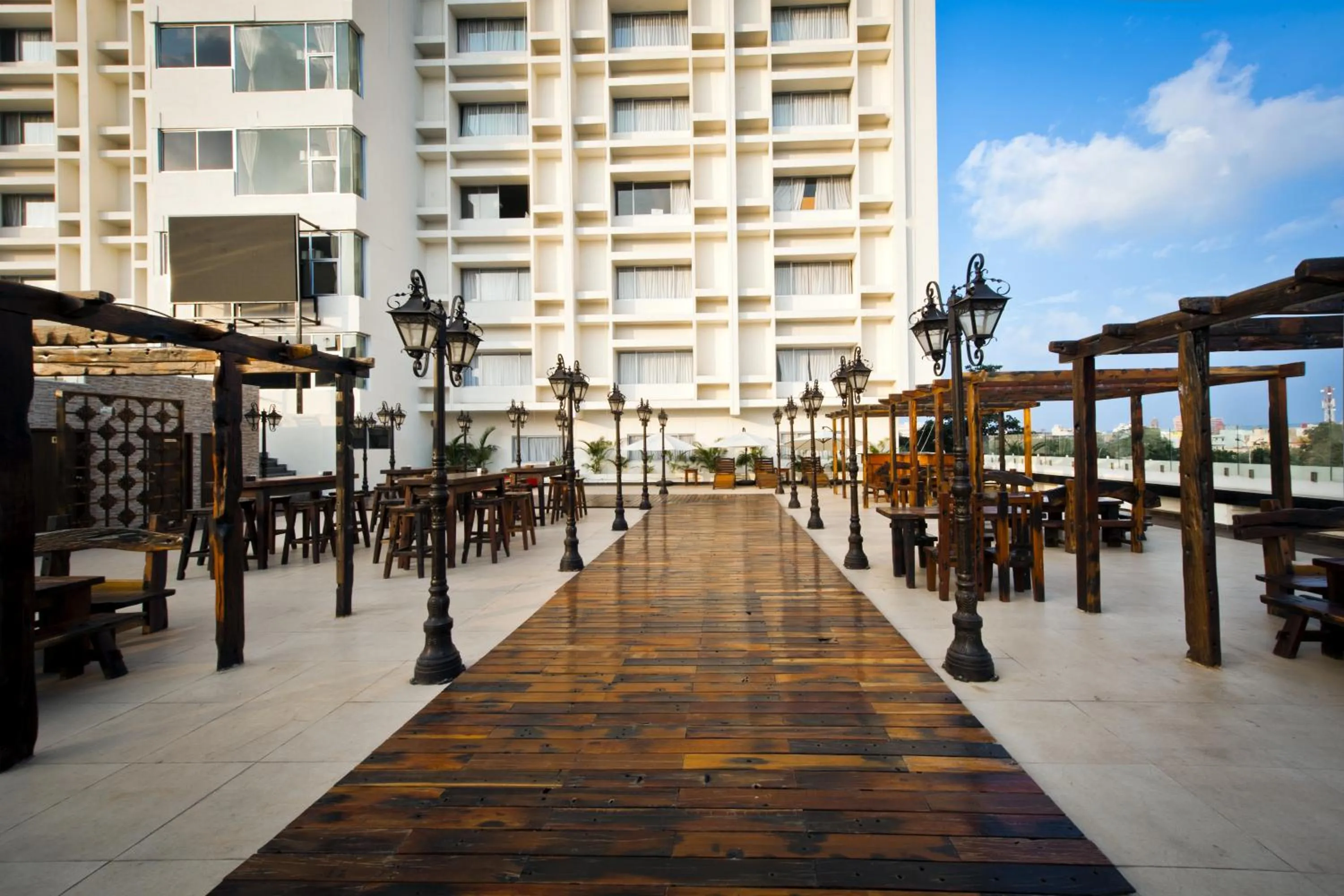 Patio in Ramada by Wyndham Chennai Egmore