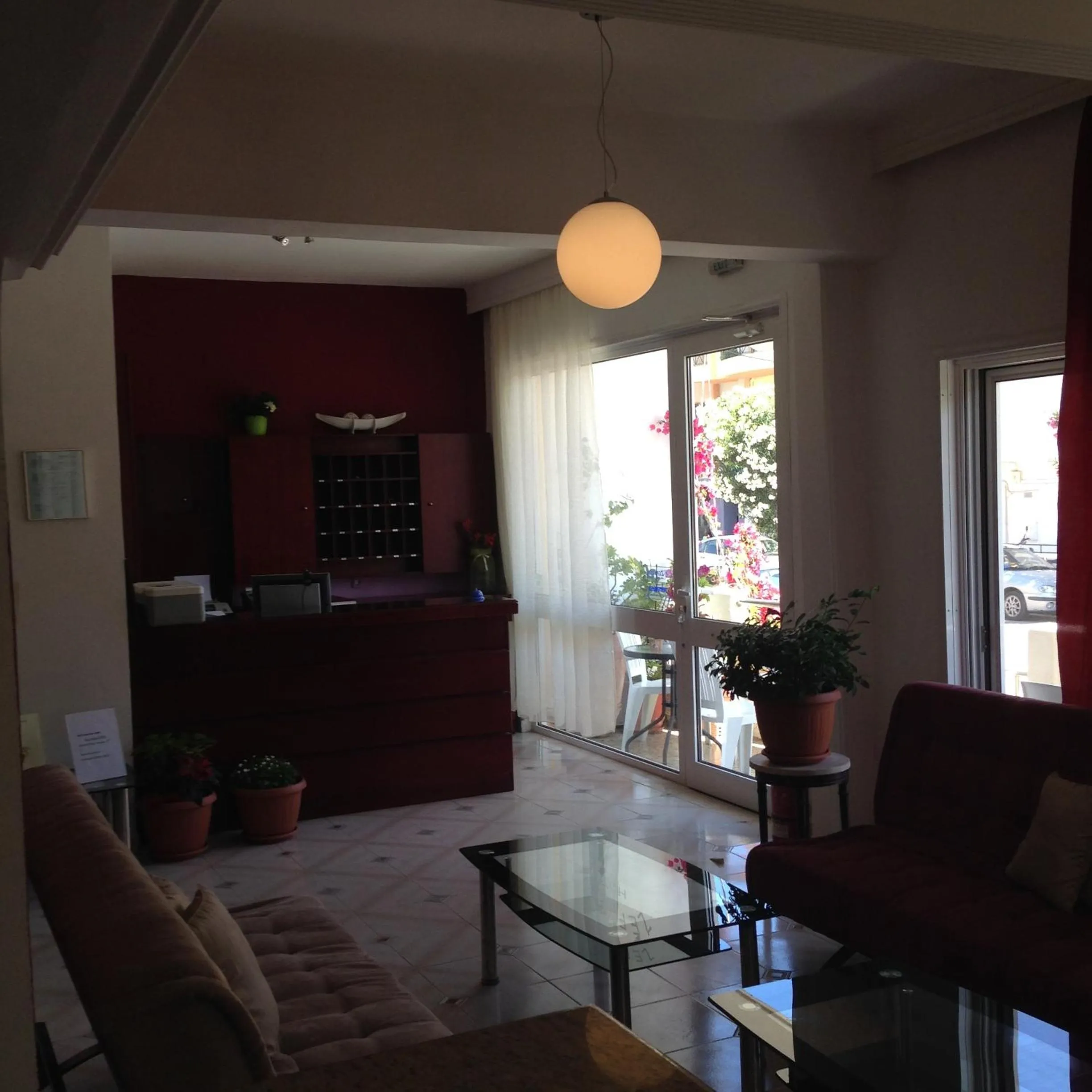 Communal lounge/ TV room in Zefyros Hotel