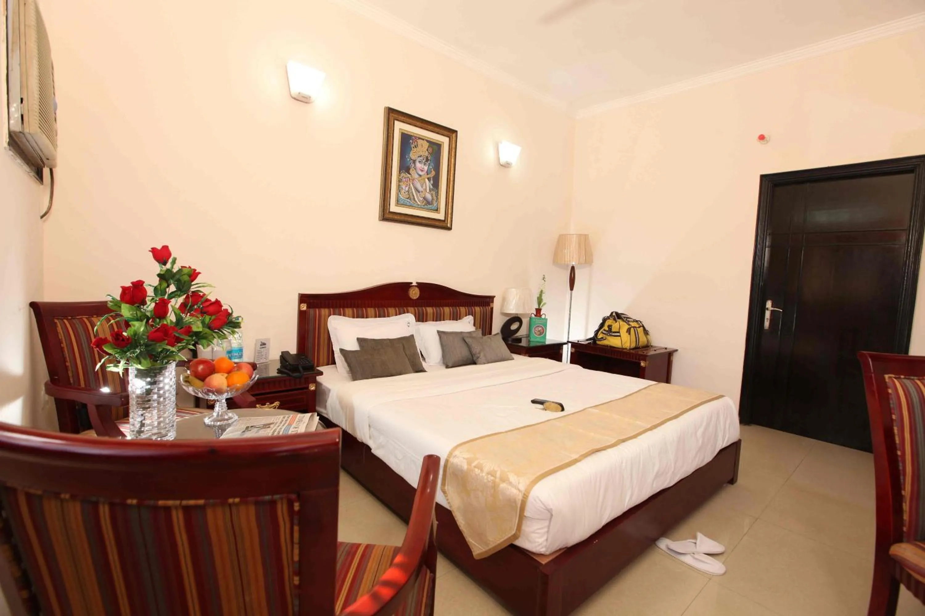 Photo of the whole room, Bed in Hotel Kridha Residency - Opposite Prem Mandir Vrindavan
