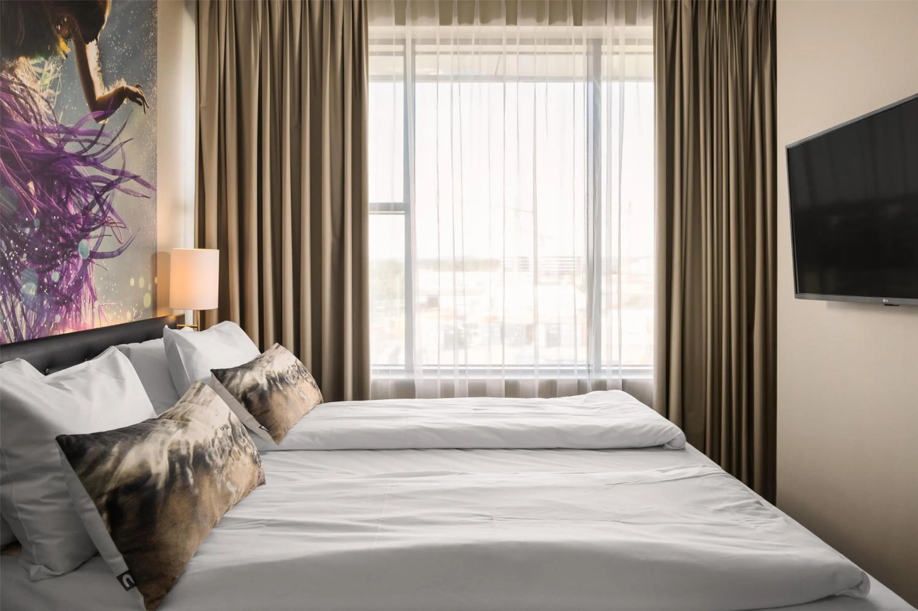 Bedroom, Bed in Scandic Fornebu