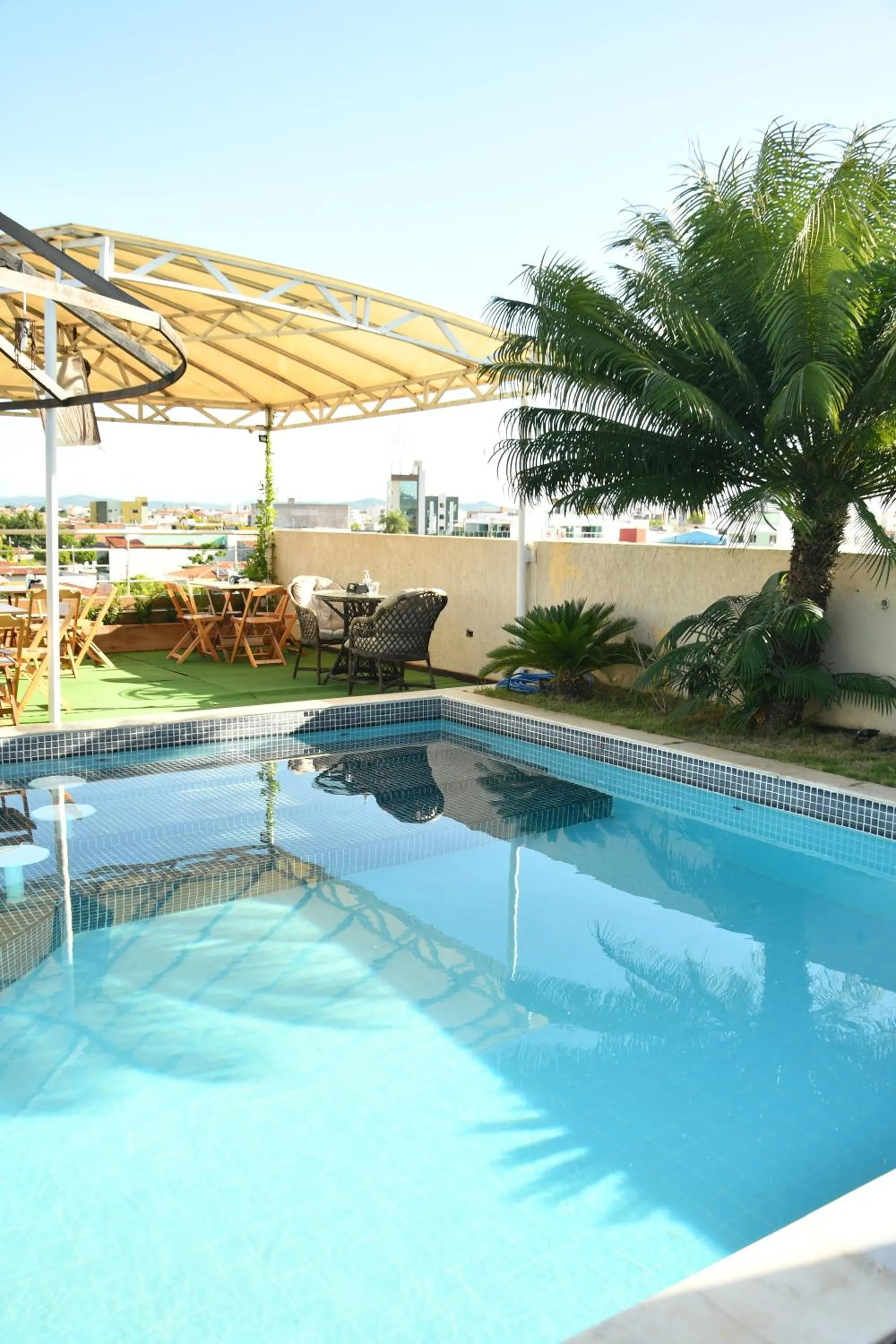 Pool view in Troodon Park Hotel