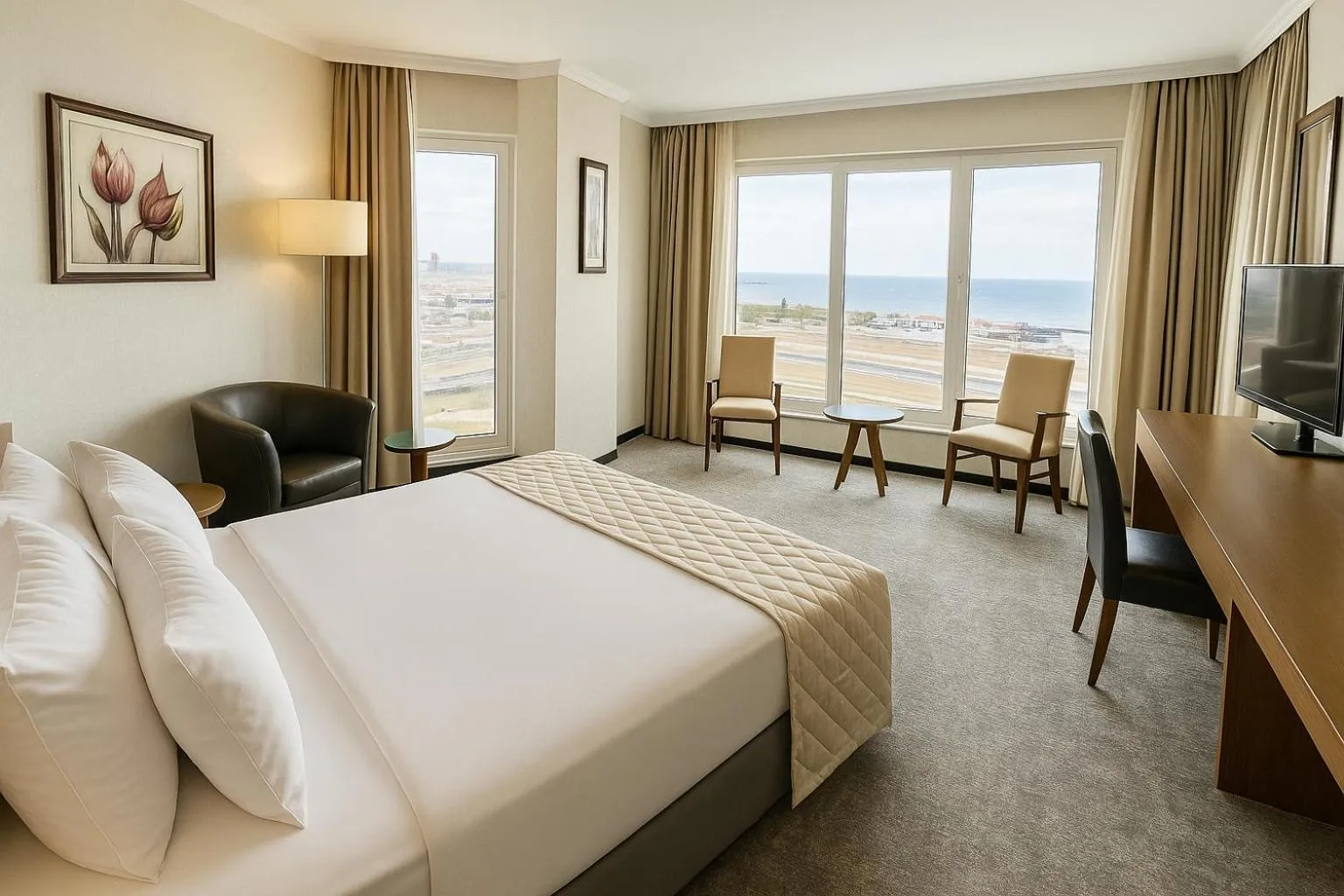 Bedroom, Bed in Ramada by Wyndham Tekirdağ