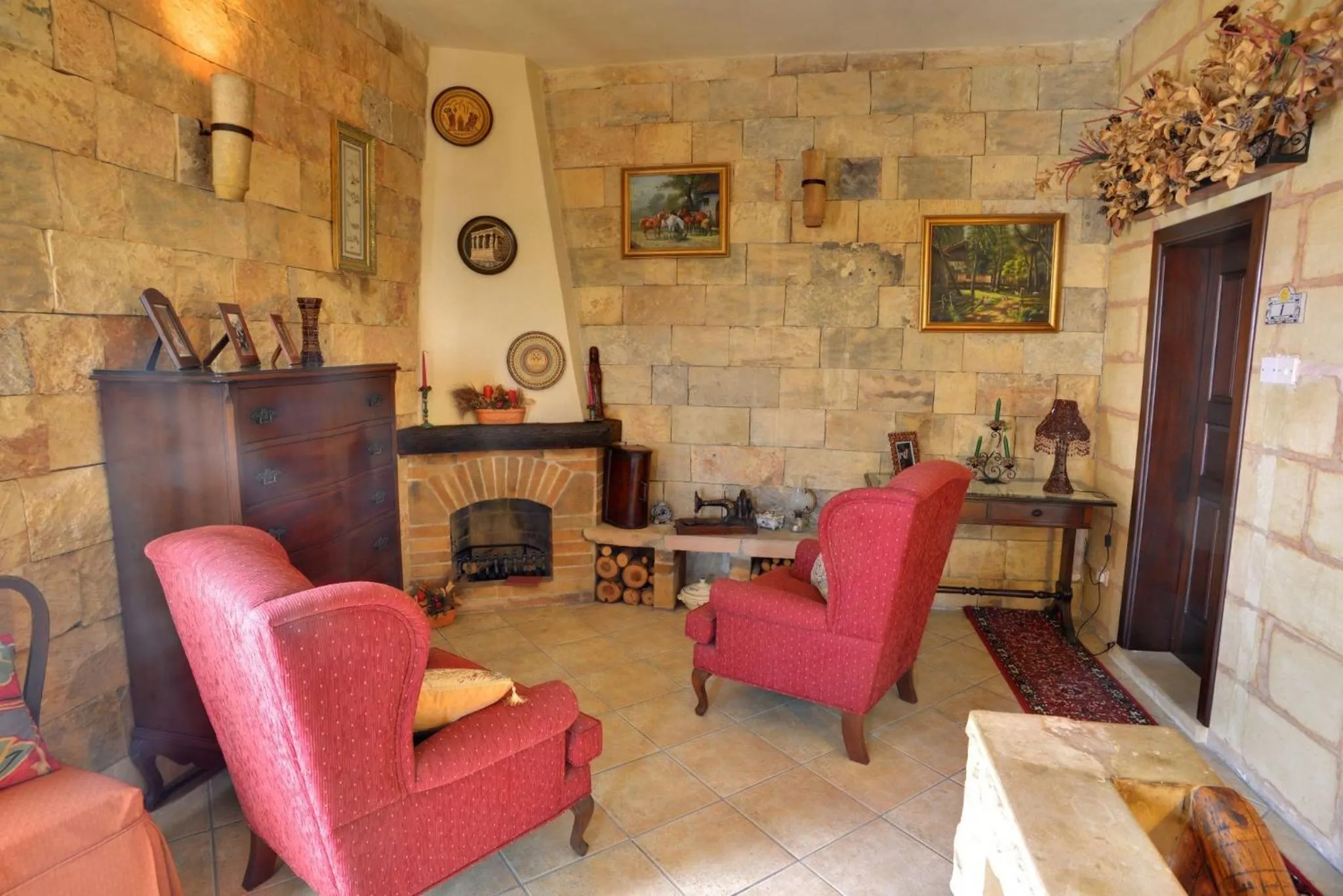 Seating area in Ta' Bertu Host Family Bed & Breakfast