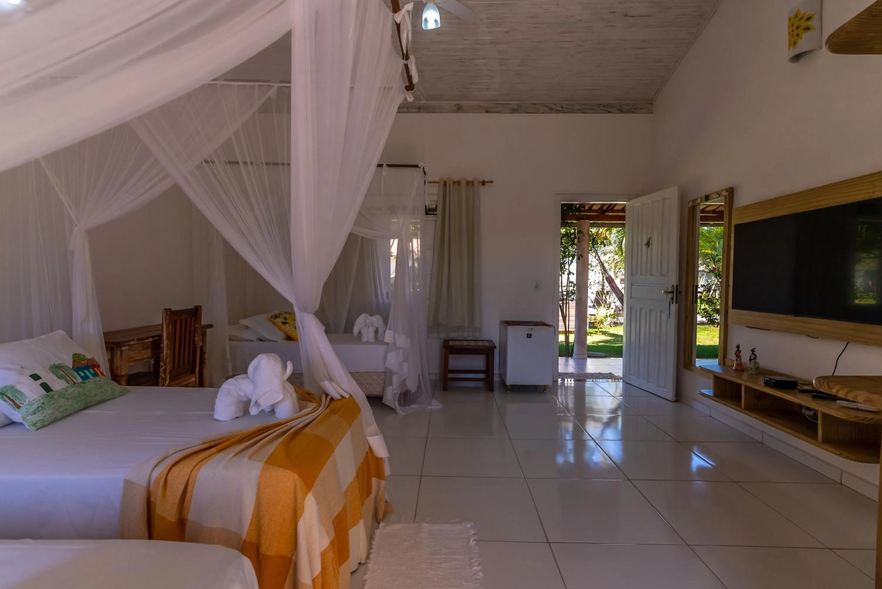 Bed in Pousada Recanto Trancoso