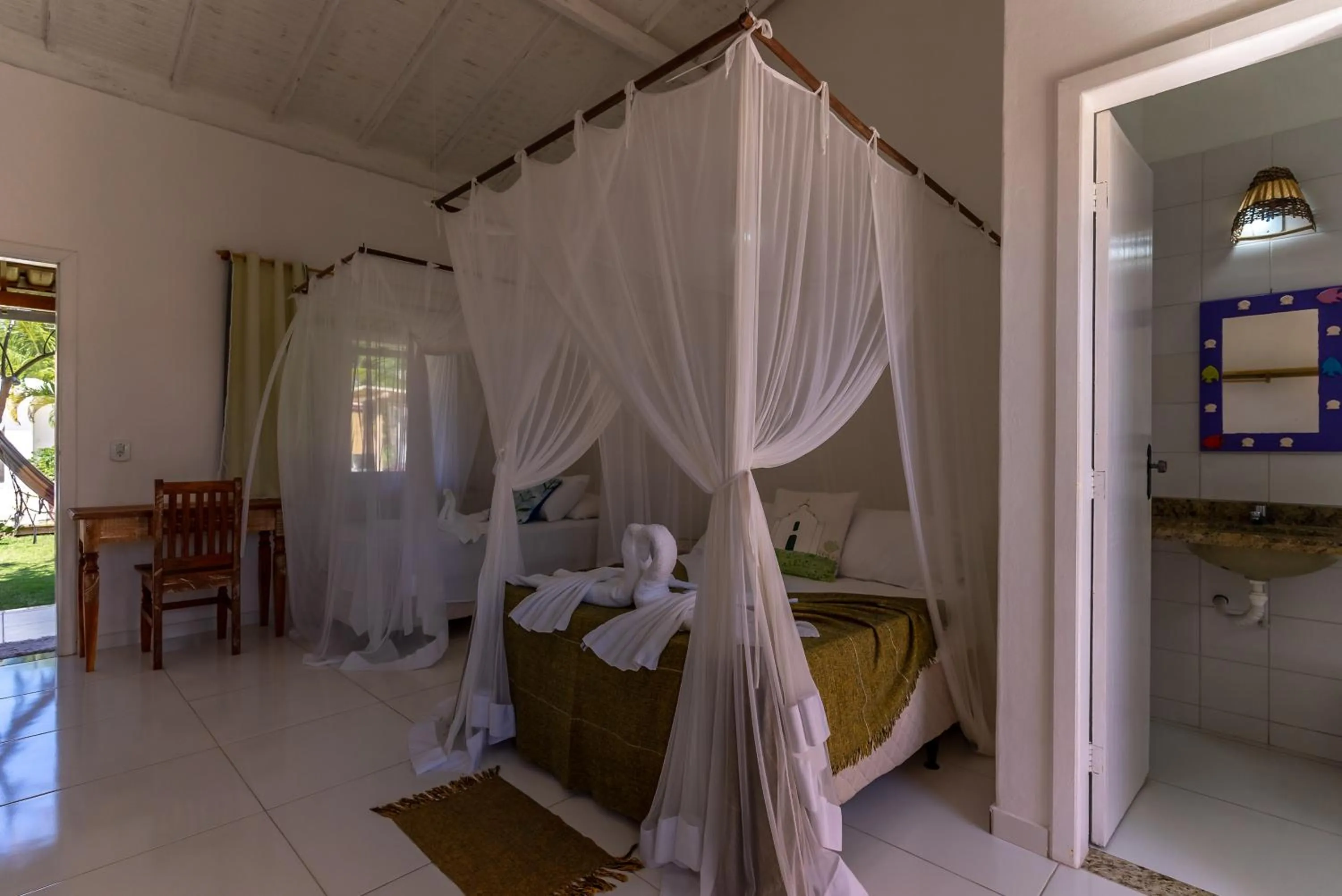 Bed in Pousada Recanto Trancoso