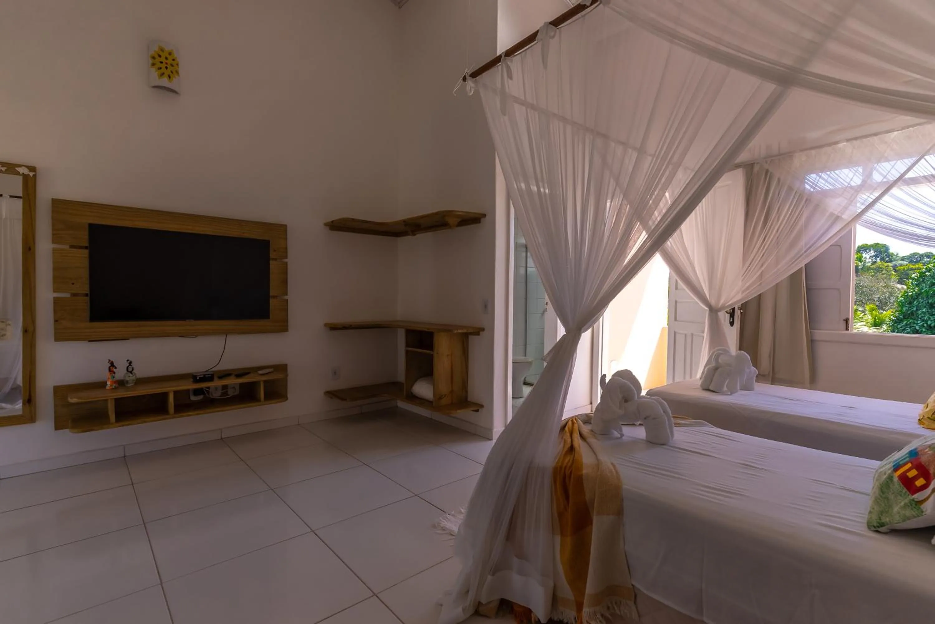 Bed in Pousada Recanto Trancoso