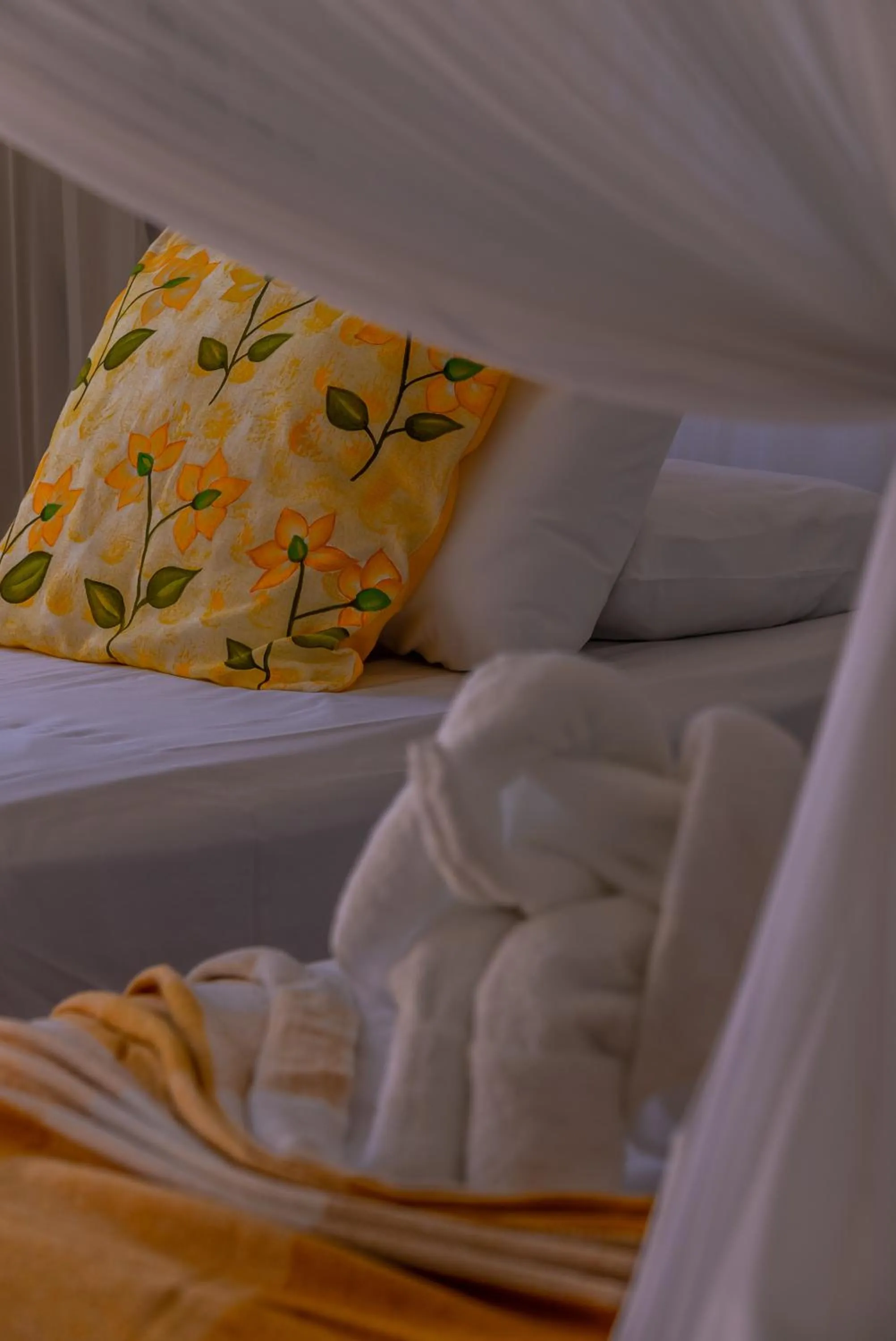 Decorative detail, Bed in Pousada Recanto Trancoso