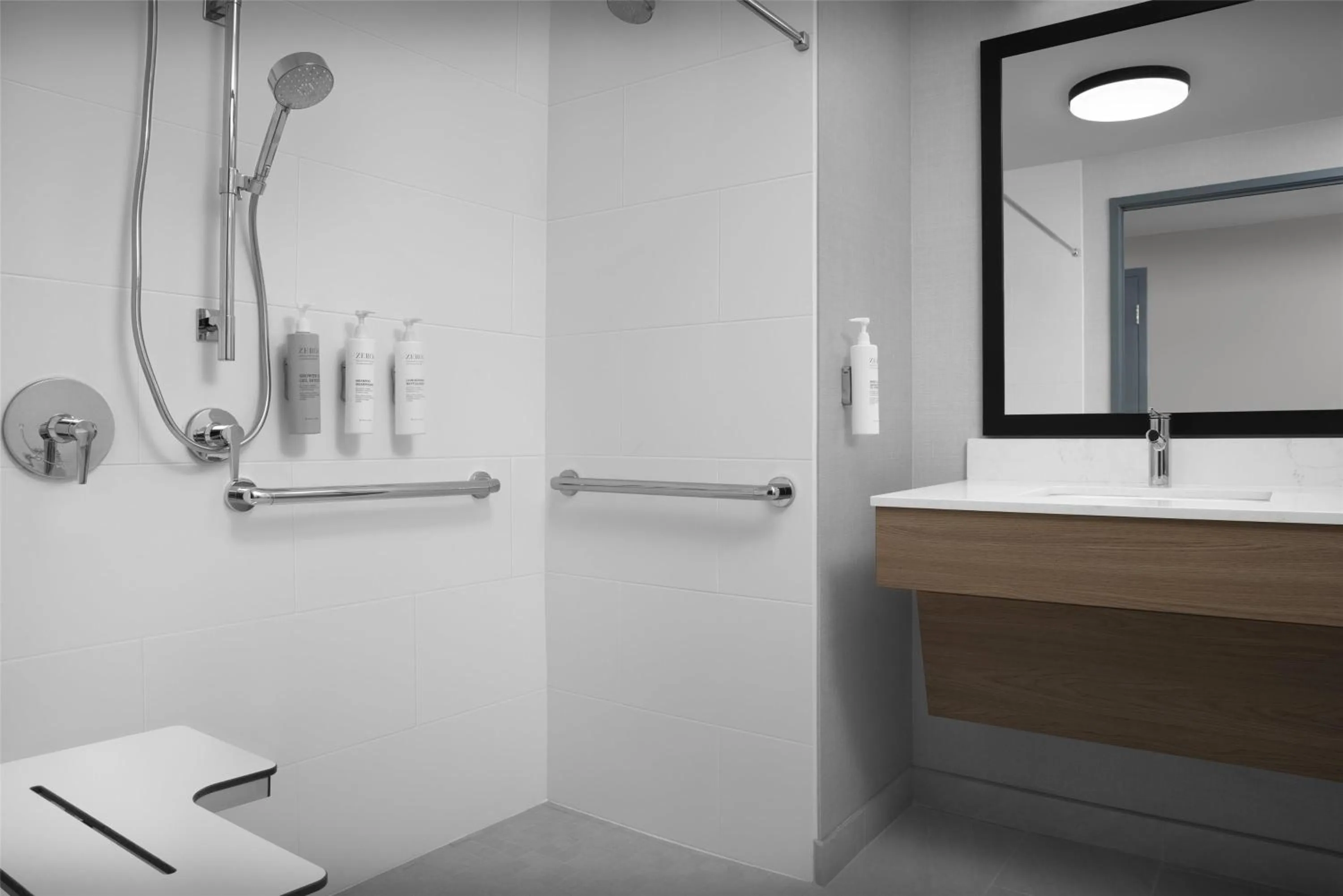 Bathroom in Hampton Inn Indianapolis Downtown Across from Circle Centre