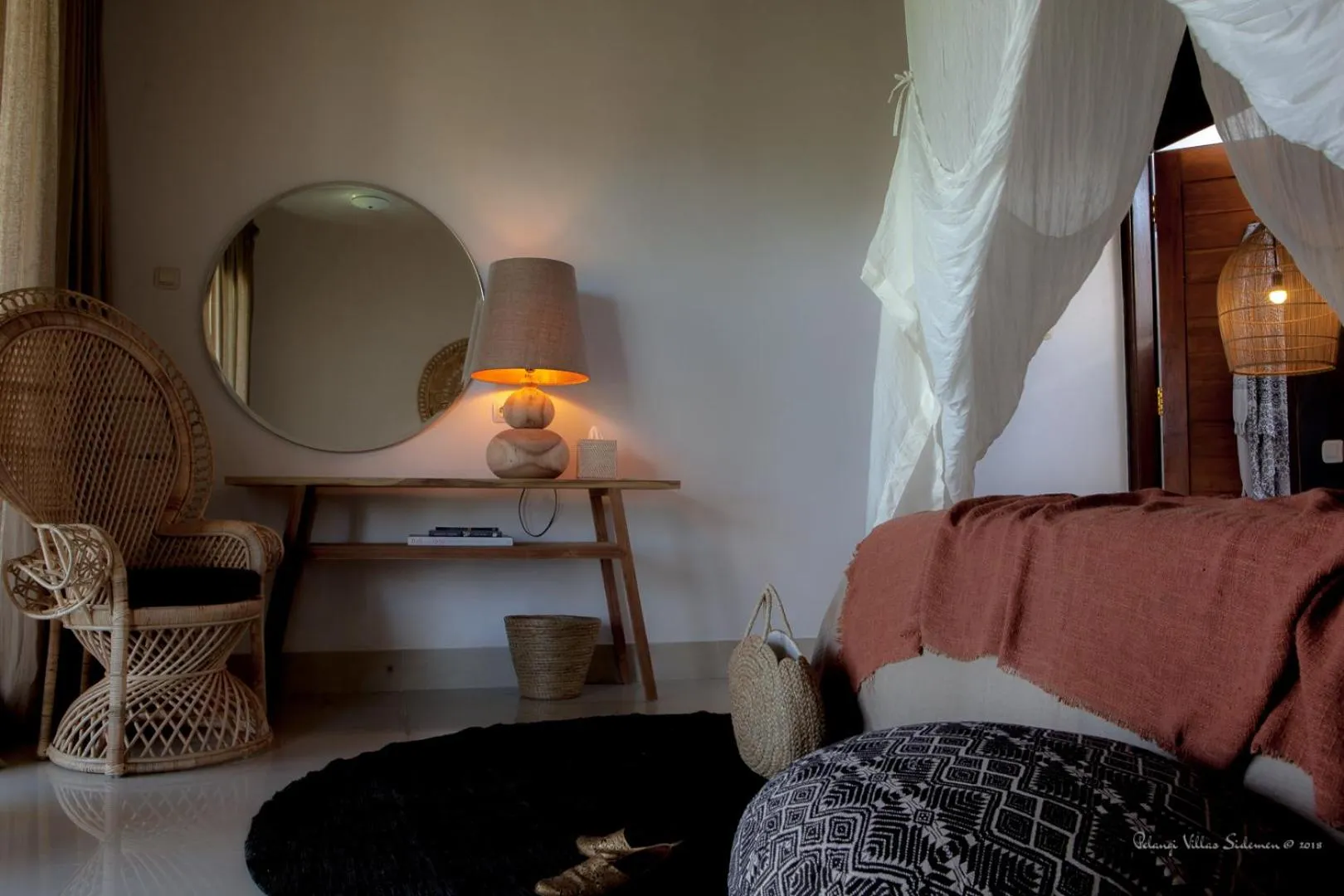 Decorative detail, Bed in Pelangi Villas Sidemen by AGATA