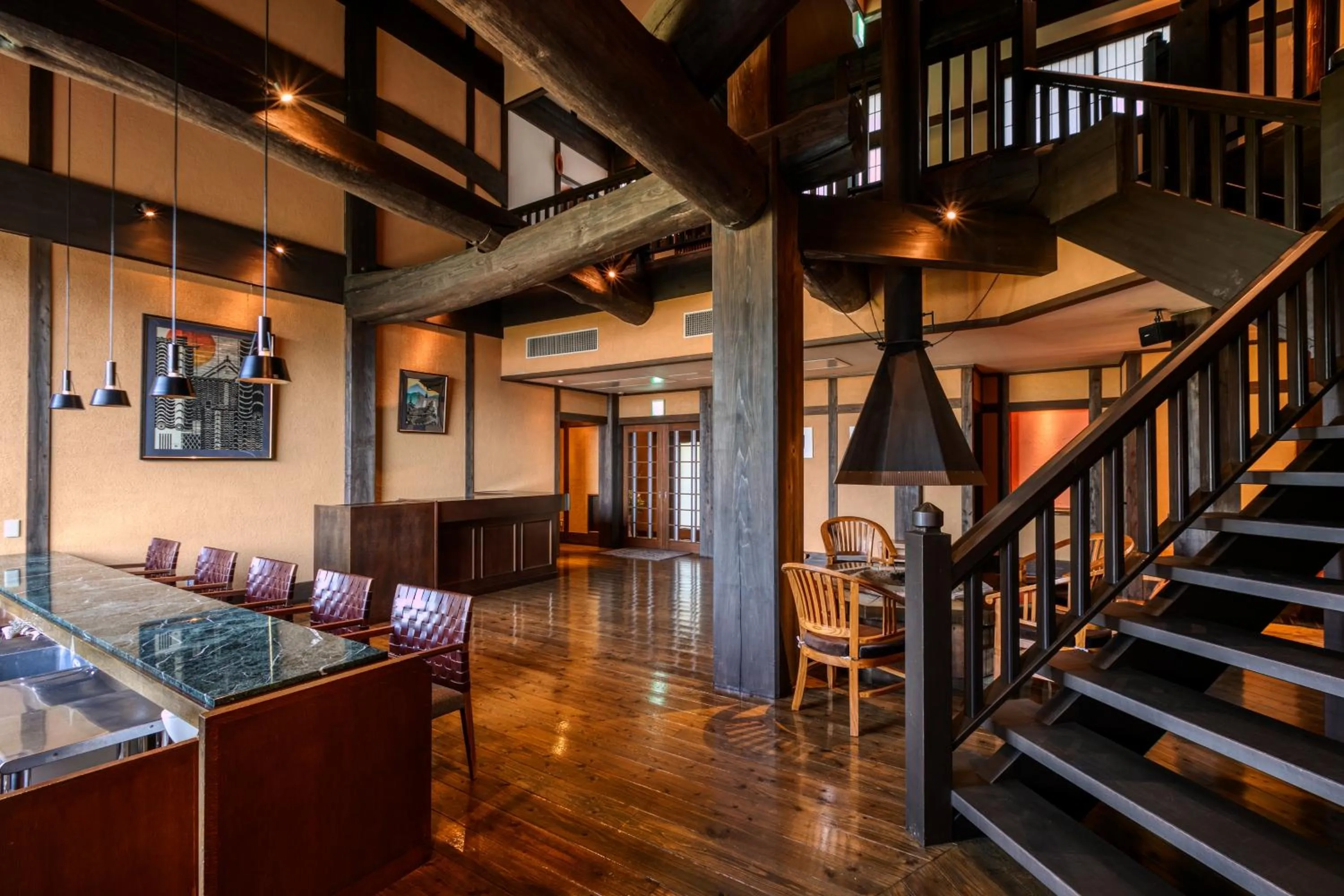 Lobby or reception in Yufuin Onsen Toshoan