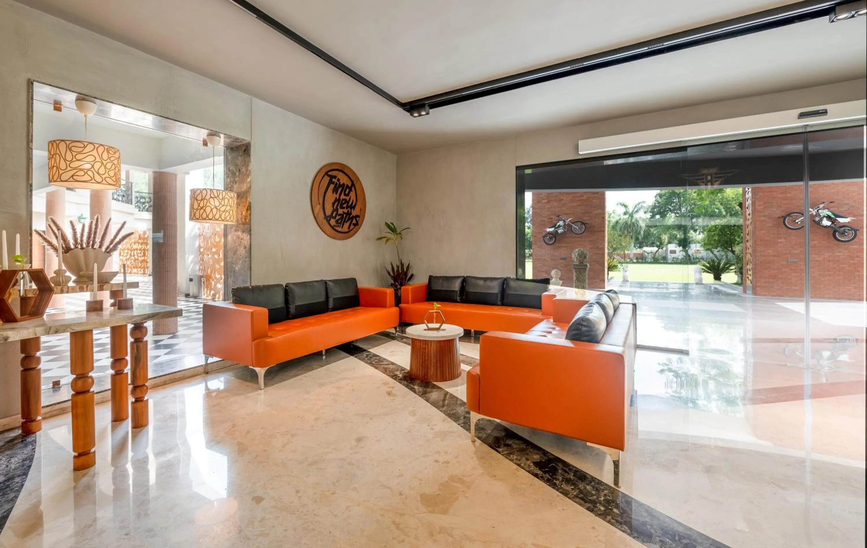 Seating area in Roadies Rostel - Best Adventure Resort in Ahmedabad