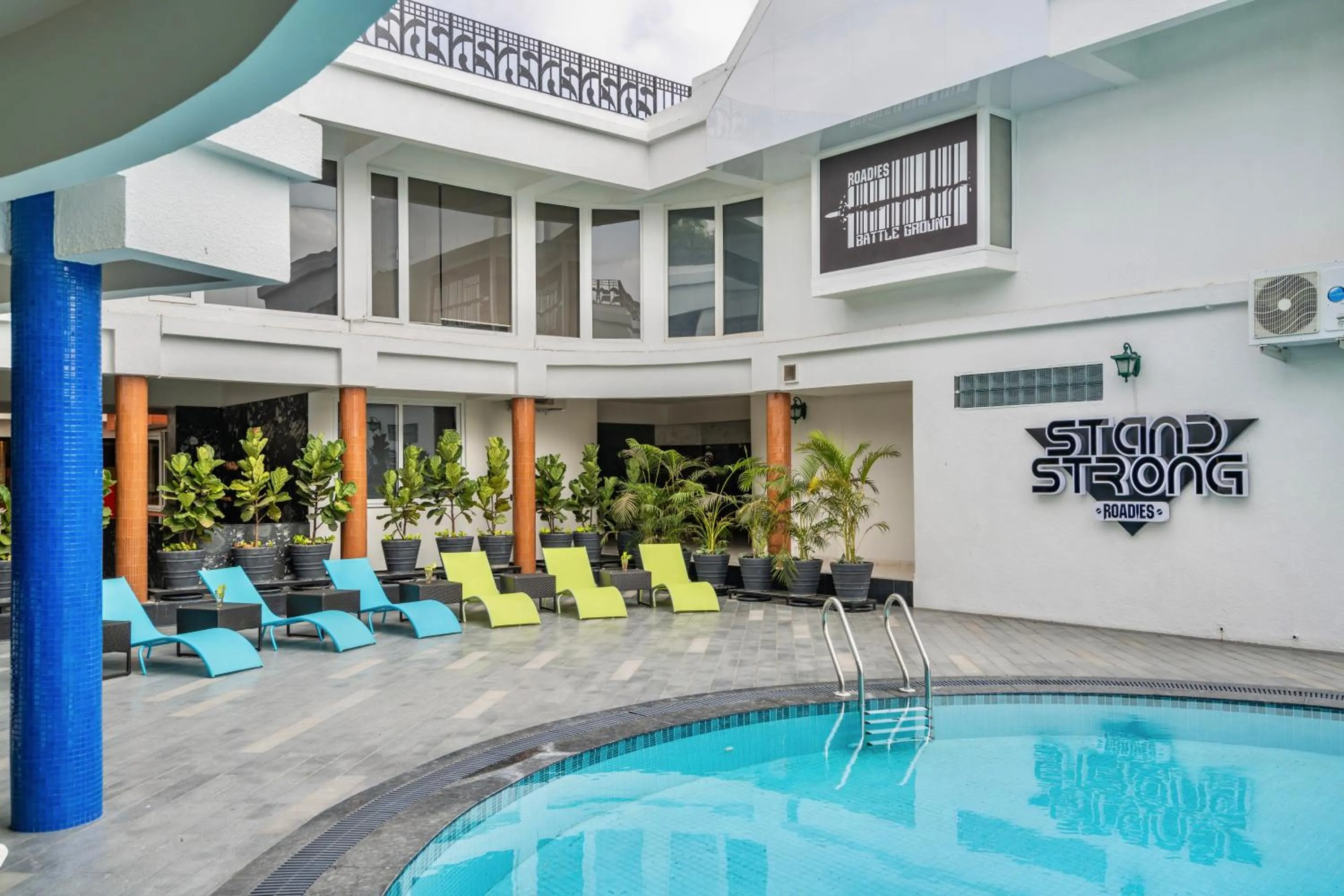 Swimming pool in Roadies Rostel - Best Adventure Resort in Ahmedabad