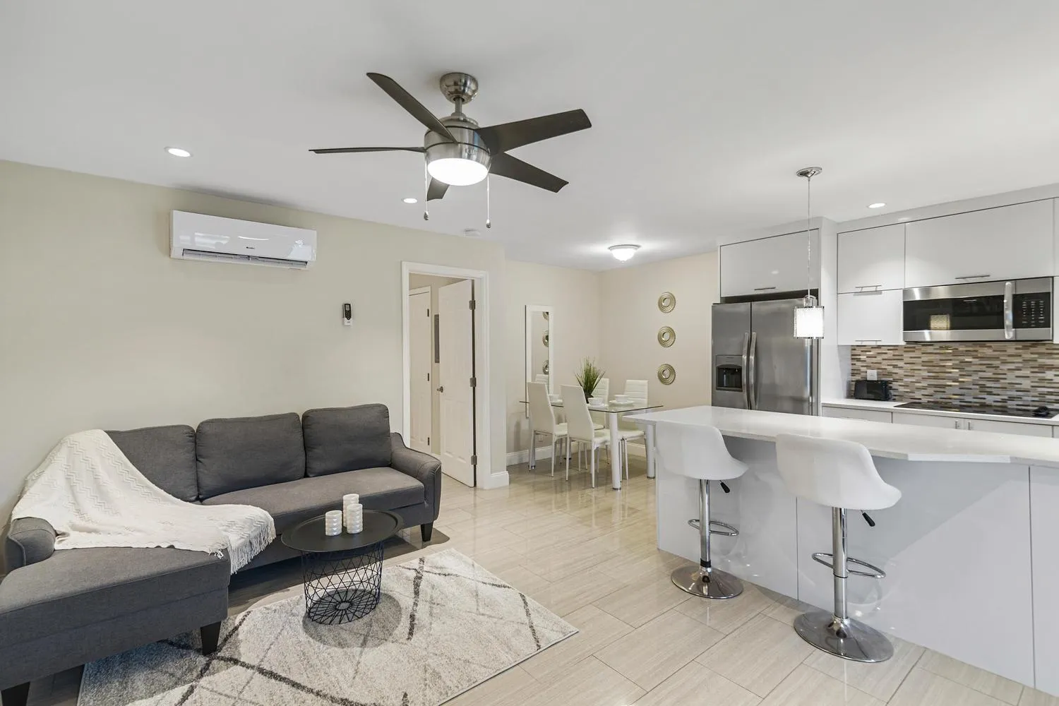 Living room in Alani Bay Condos