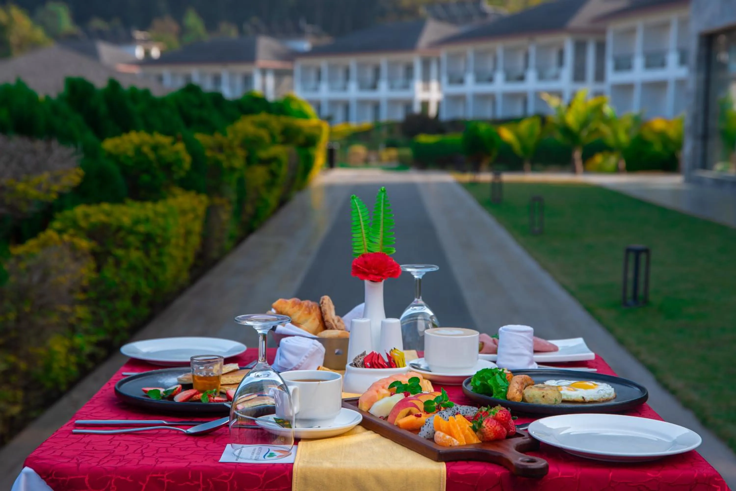 Breakfast in Mountain Glory Forest Resort and Spa, Pokhara