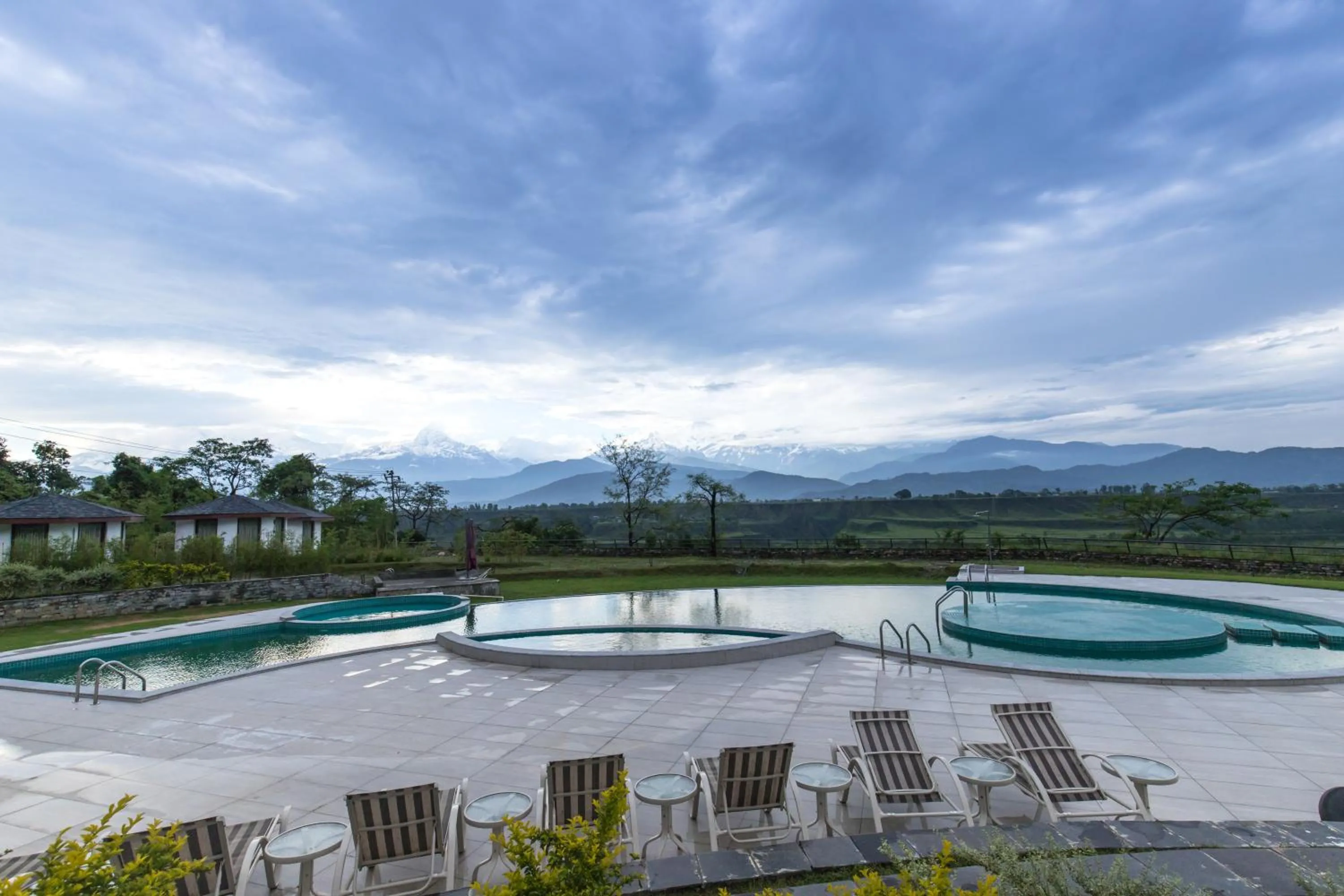 Swimming pool in Mountain Glory Forest Resort and Spa, Pokhara
