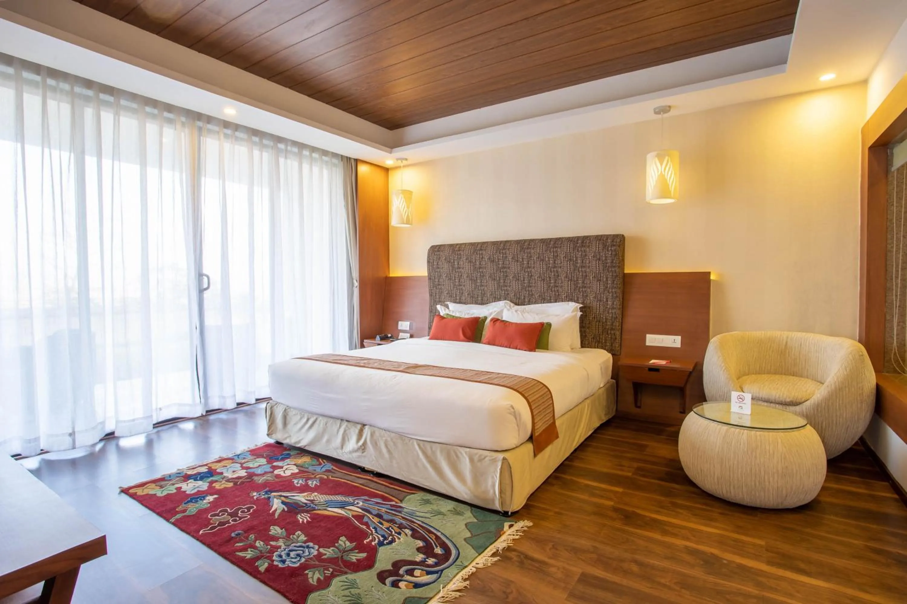 Bed in Mountain Glory Forest Resort and Spa, Pokhara