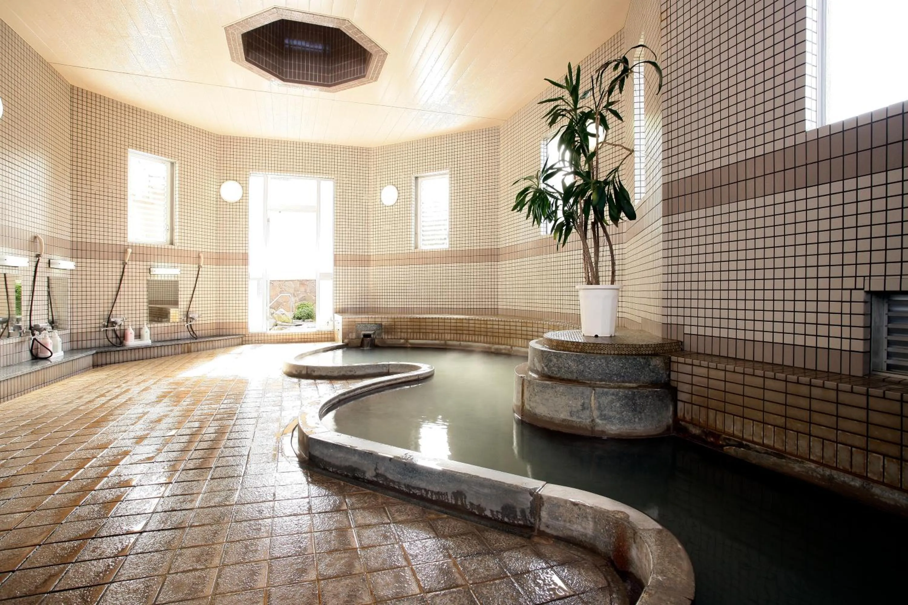 Hot Spring Bath in Unzen Sky Hotel