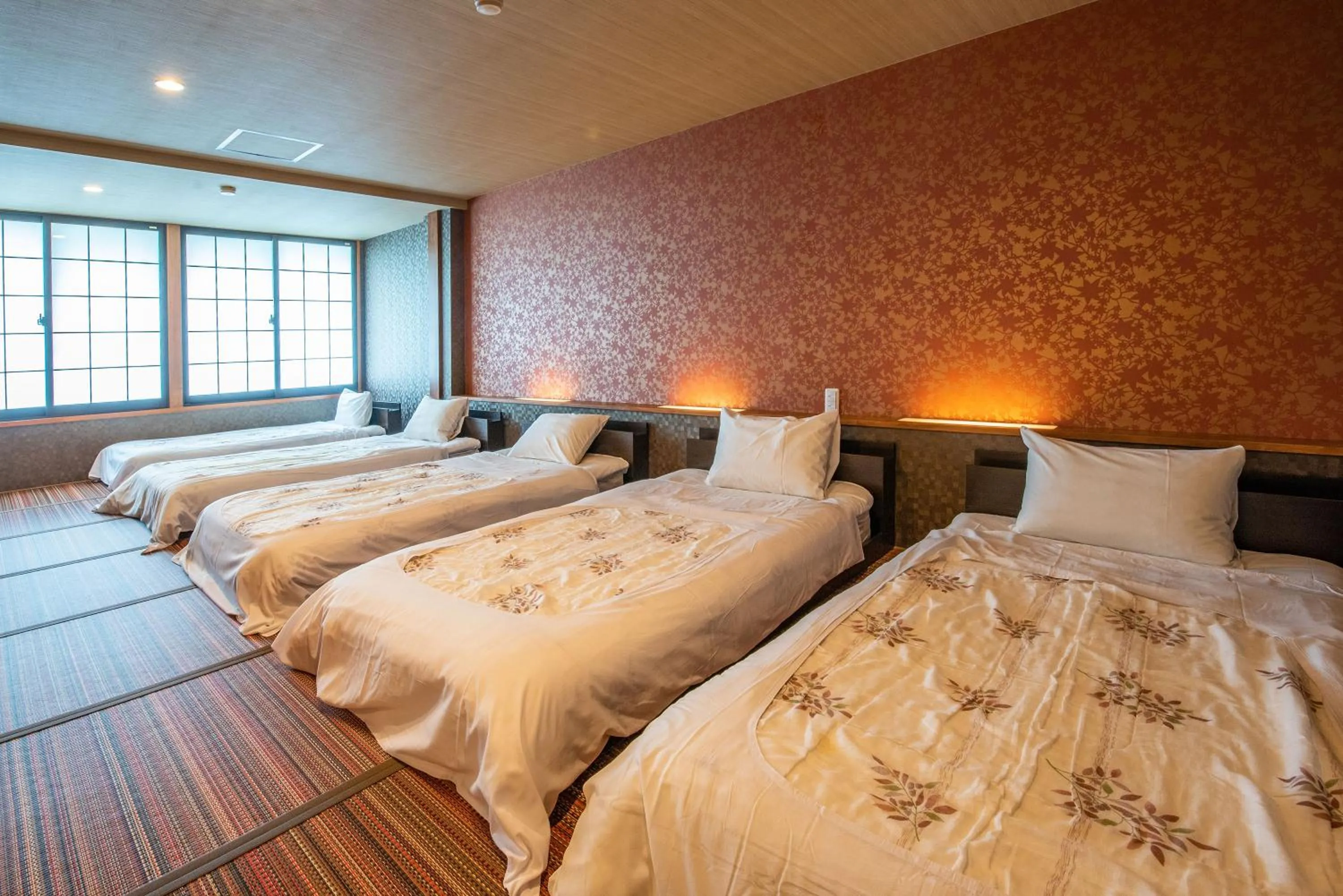 Bed in Unzen Sky Hotel