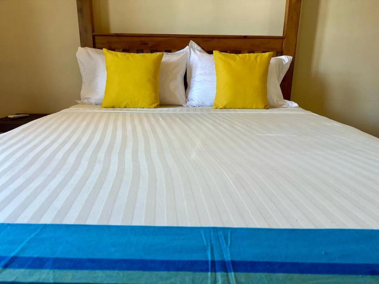 Bed in Hotel Marine at Negombo Beach