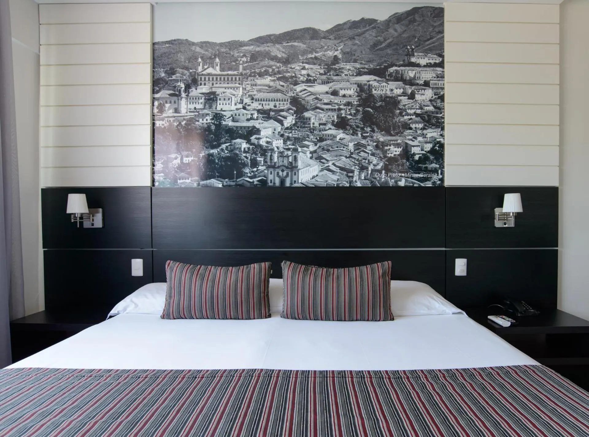 Bed in Faro Hotel Taubaté