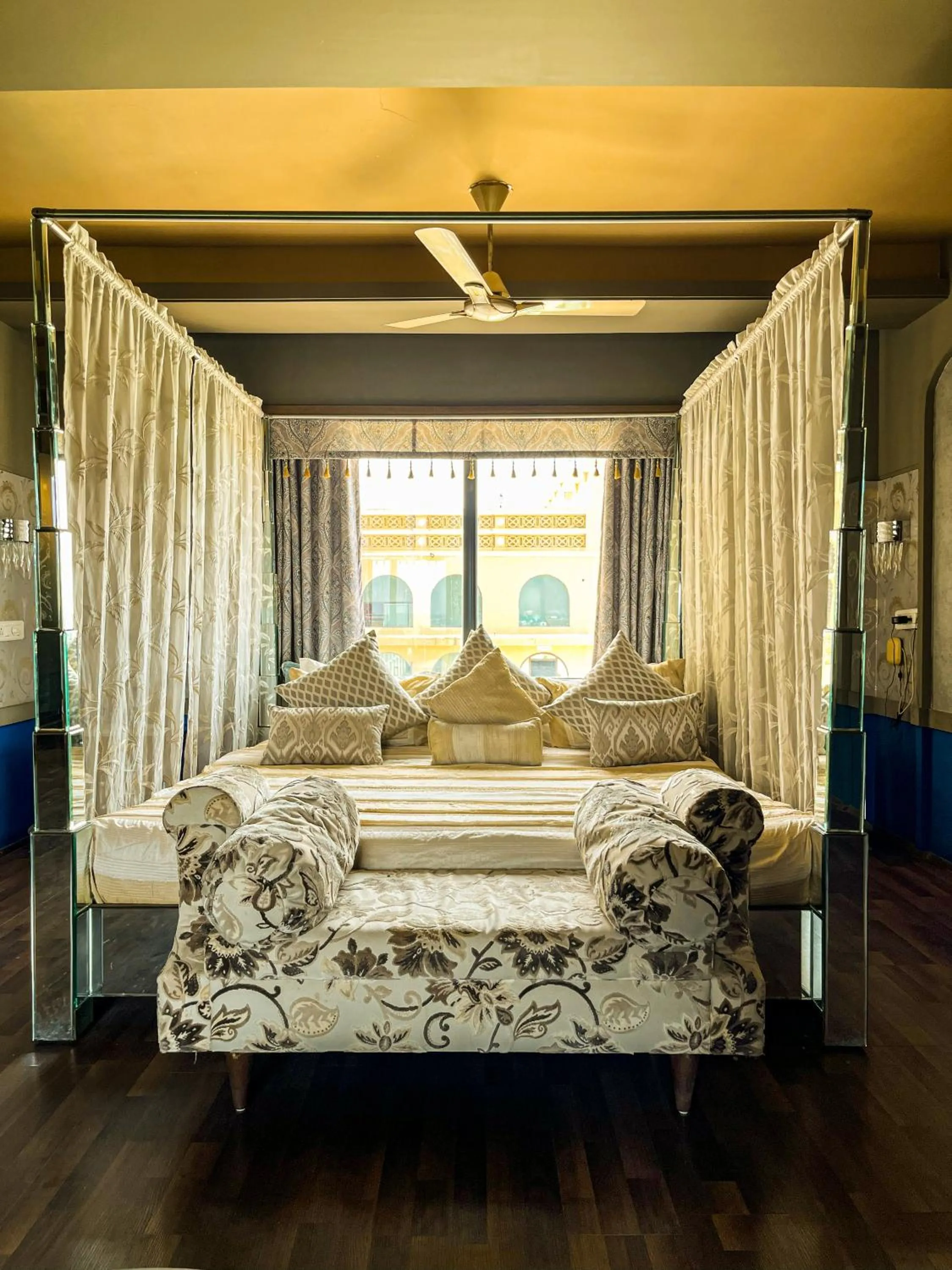 Bed in Heritage Khirasara Palace