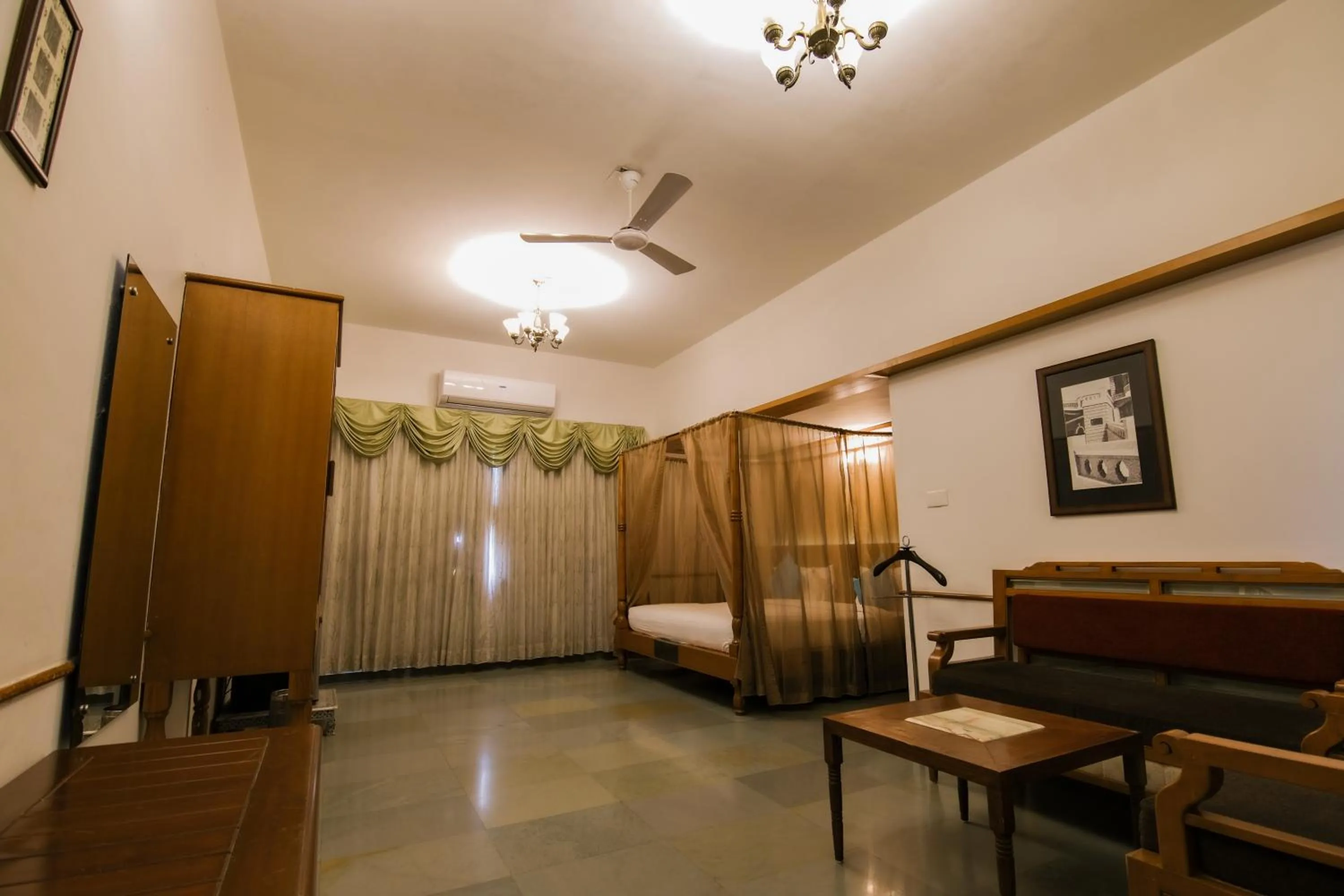 Bed in Heritage Khirasara Palace