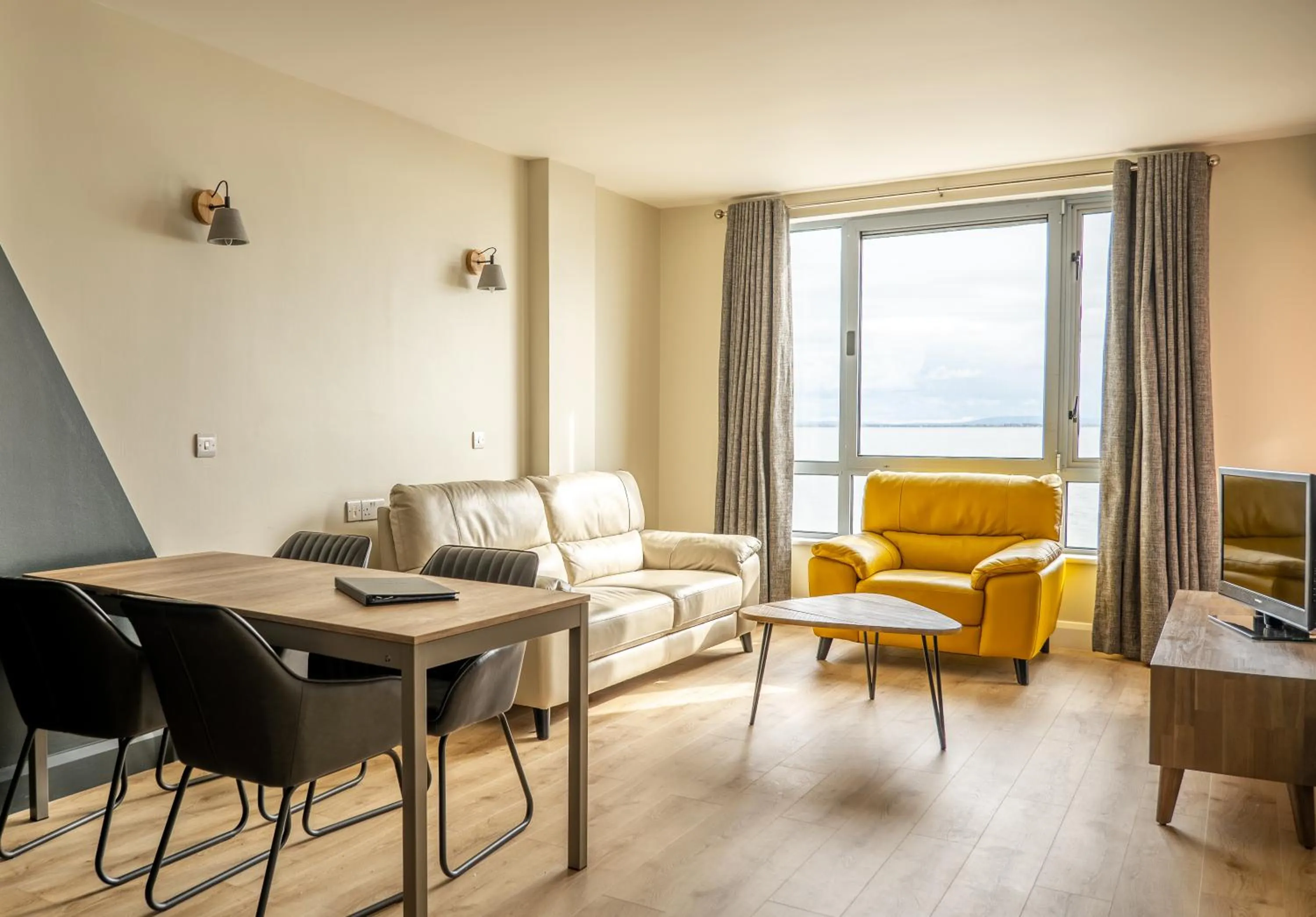 Living room in Galway Bay Sea View Apartments