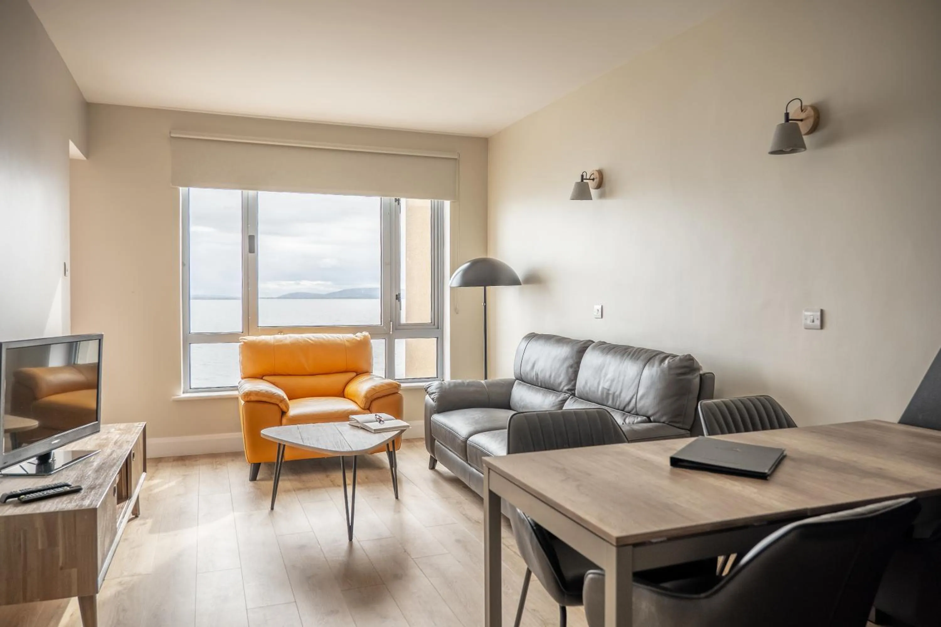 Living room in Galway Bay Sea View Apartments