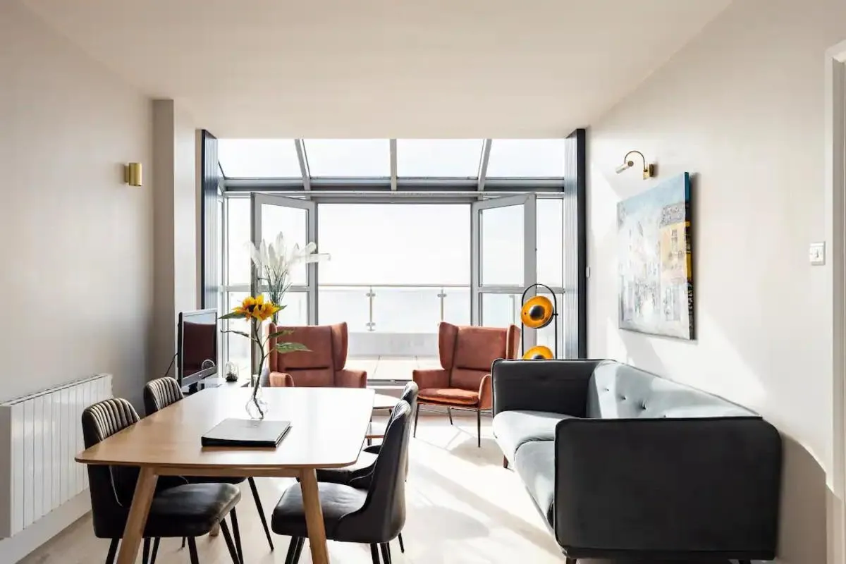 Living room in Galway Bay Sea View Apartments