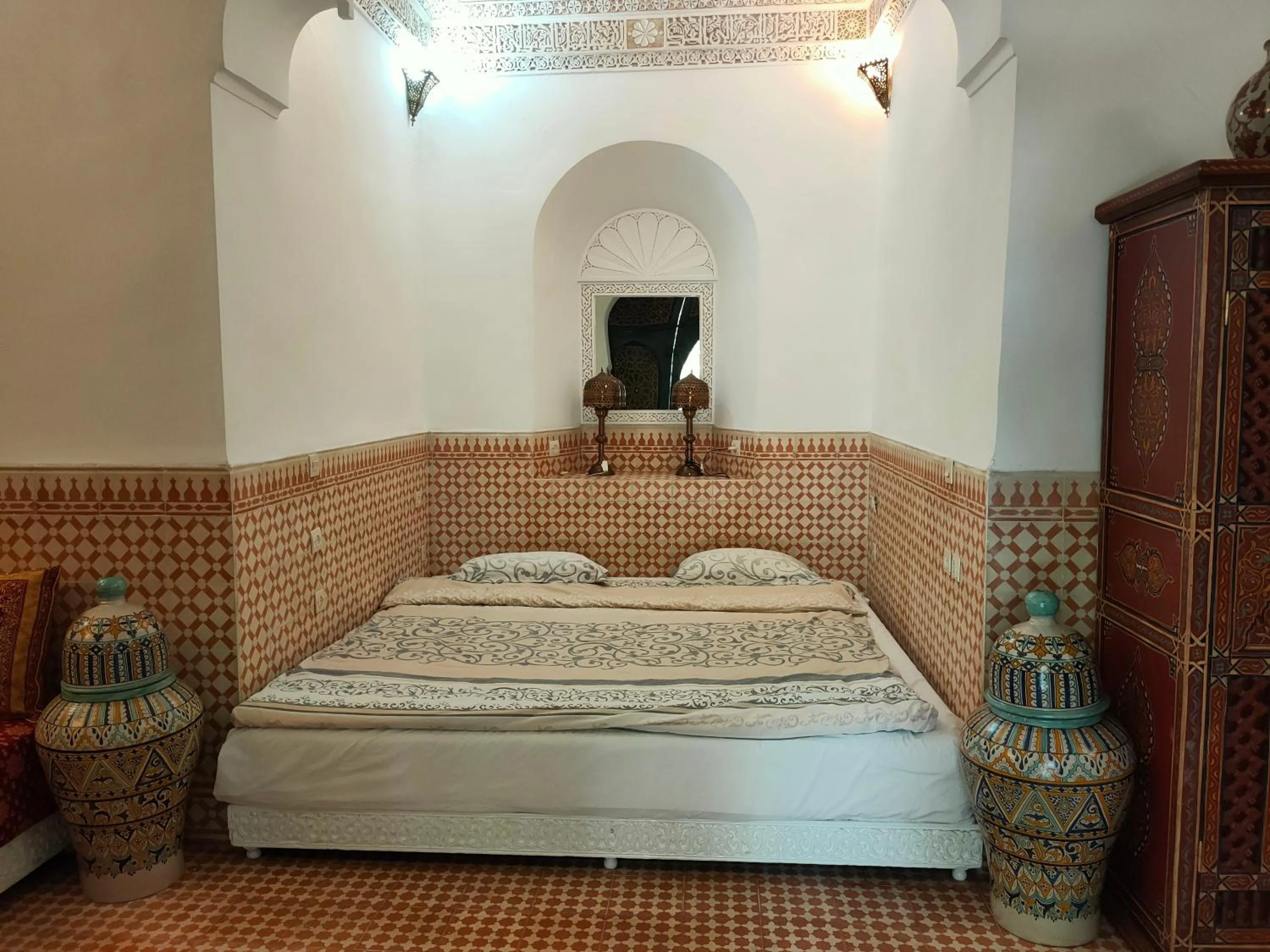 Bed in Riad Ifoulki