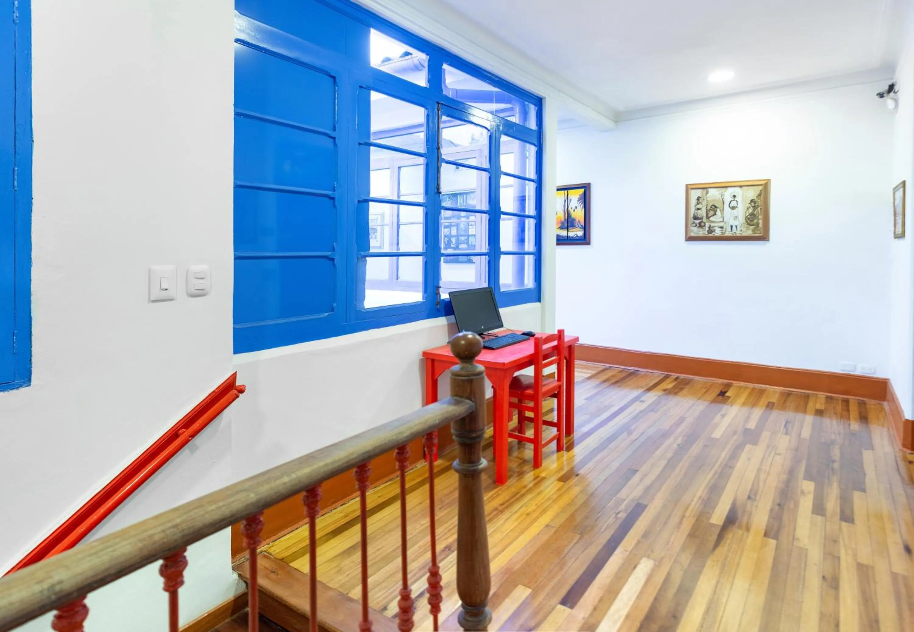 Seating area in Granada Hostel
