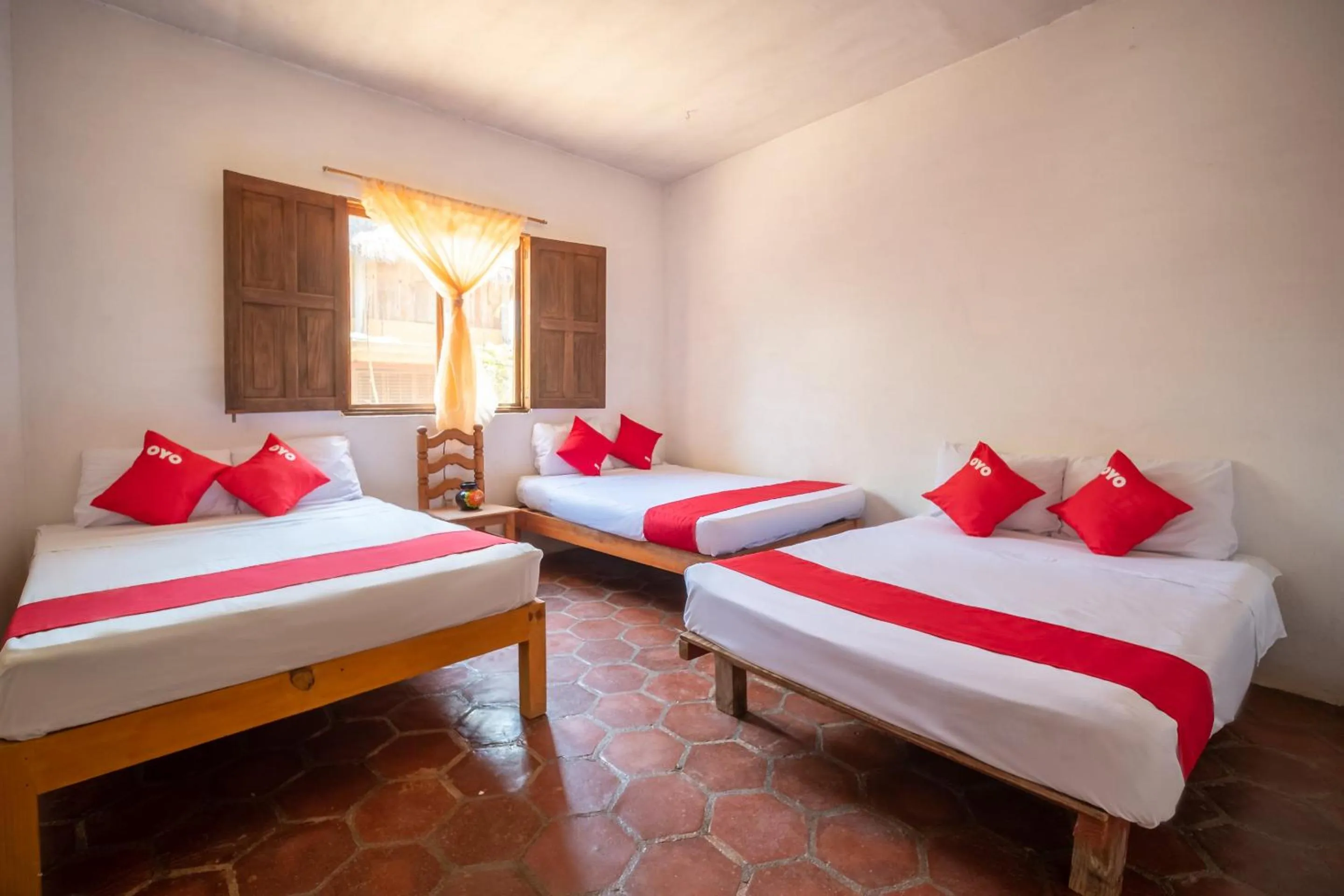 Bedroom, Bed in OYO Cabañas Abril, Mazunte