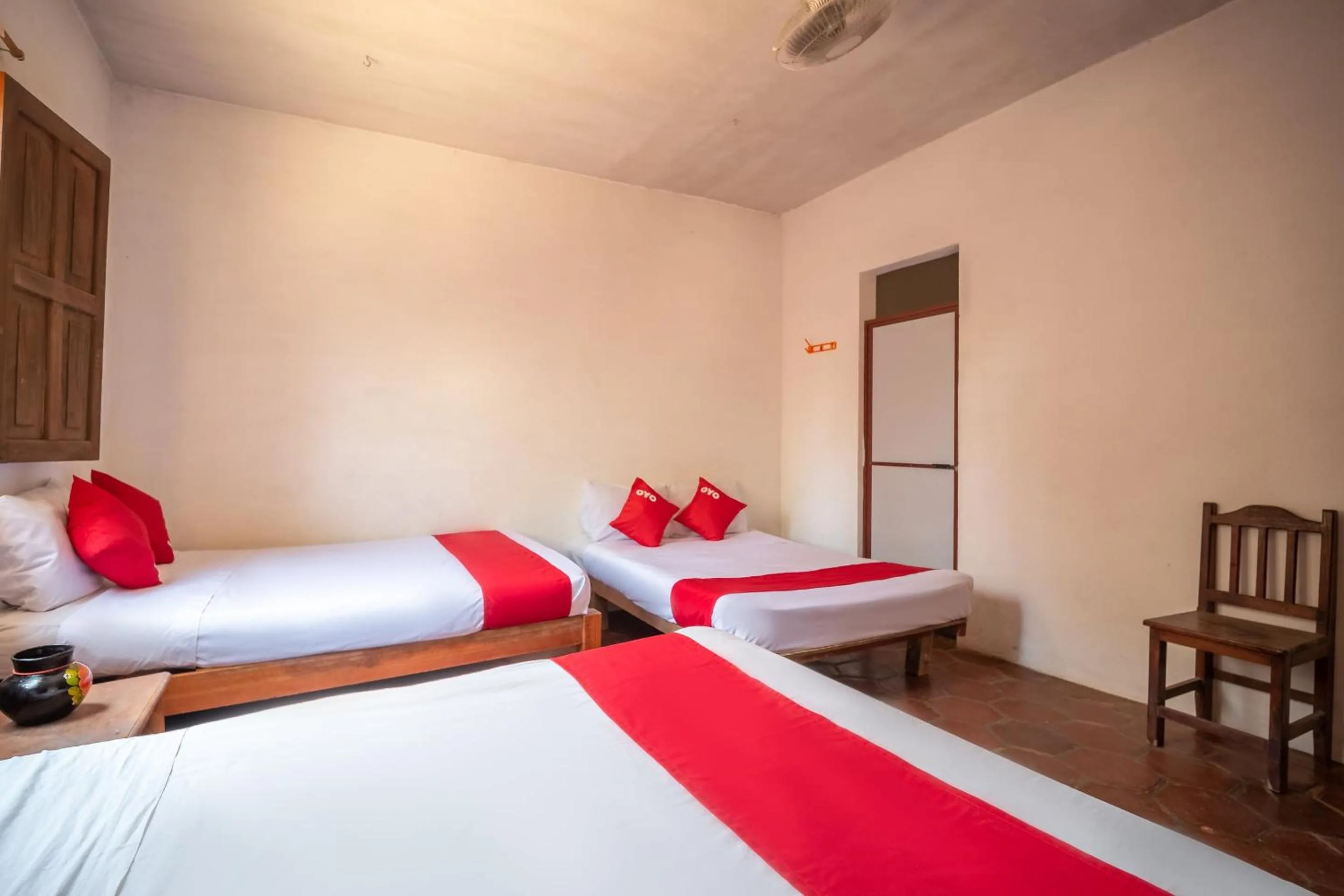 Bedroom, Bed in OYO Cabañas Abril, Mazunte