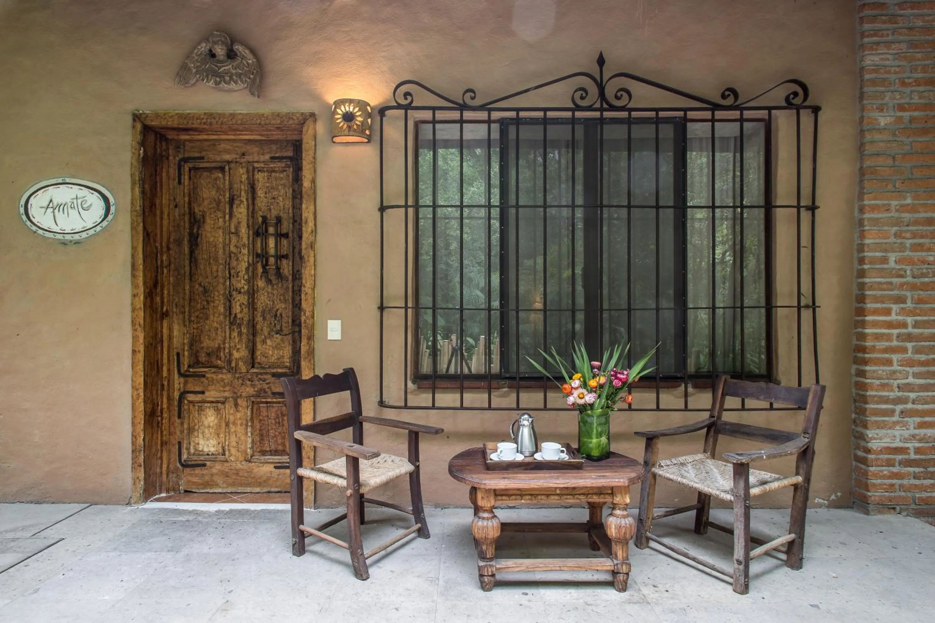 Seating area in Hacienda San Gabriel de las Palmas