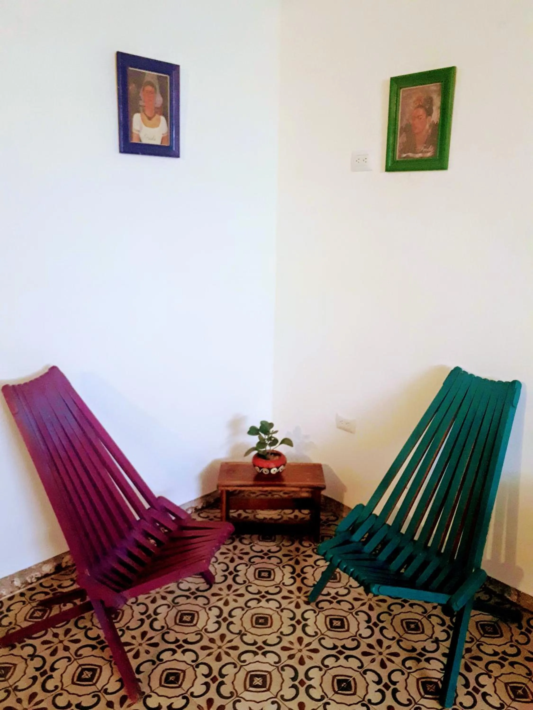 Seating area in Hostel Candelaria