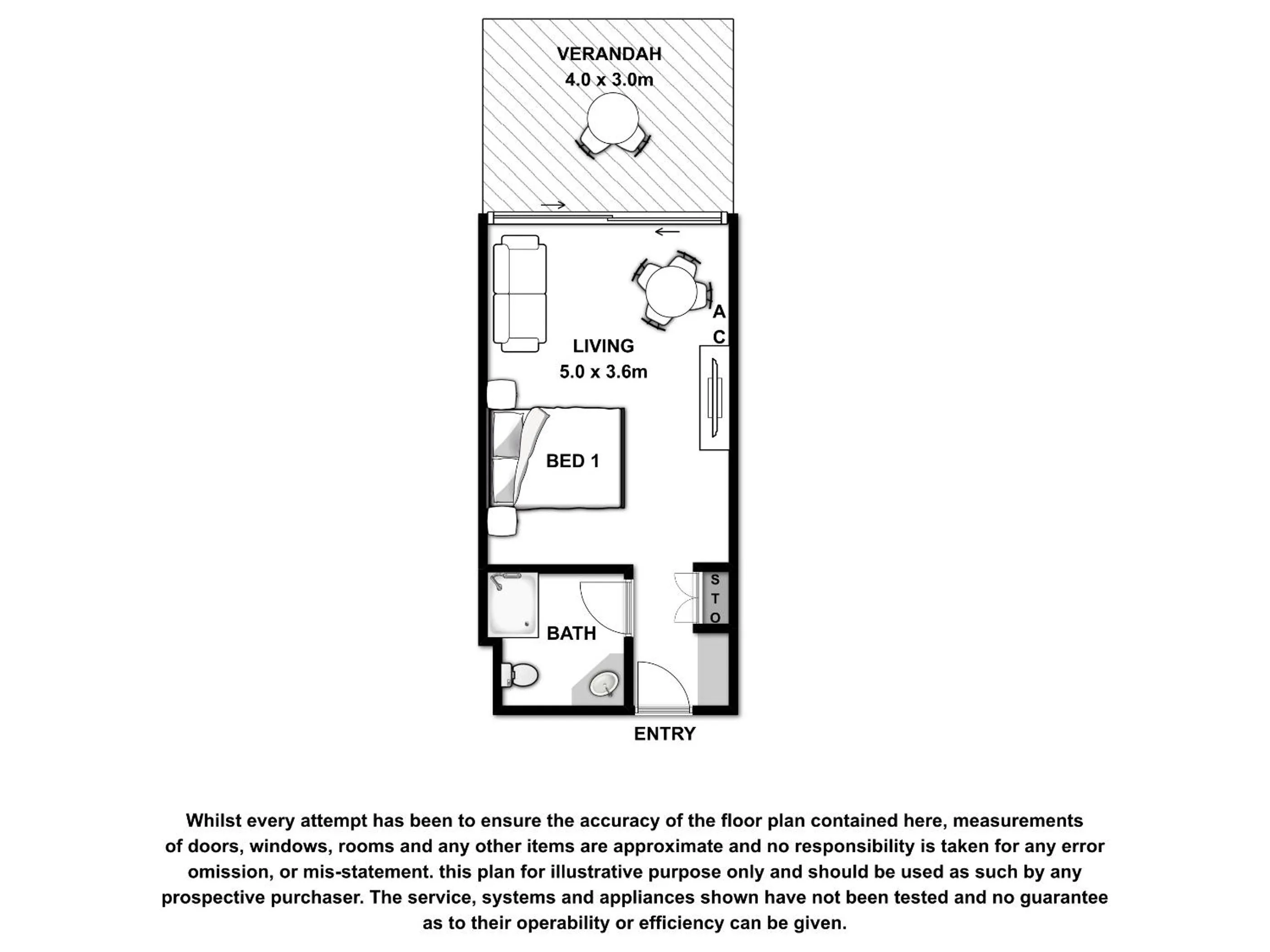 Floor plan in A1 Motels and Apartments Port Fairy