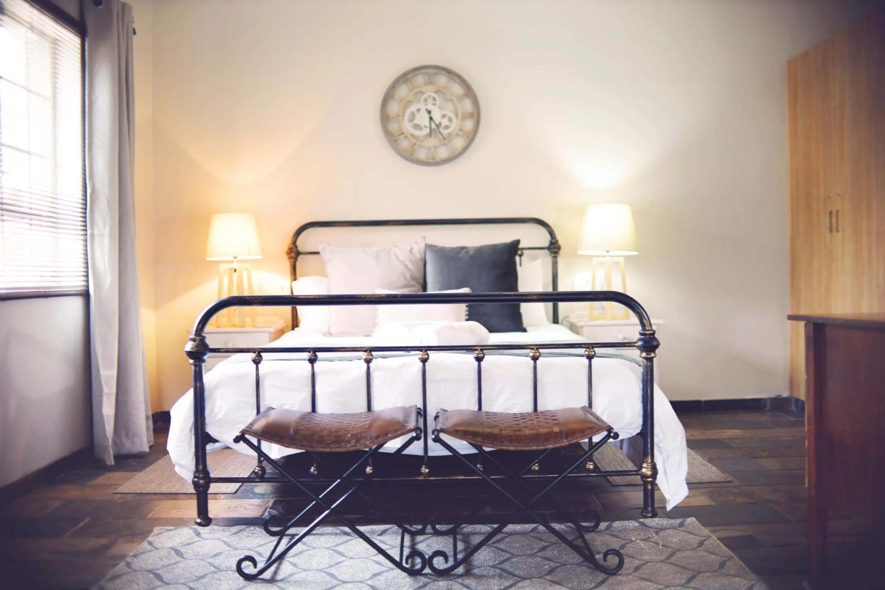 Bedroom, Bed in Modern Farm