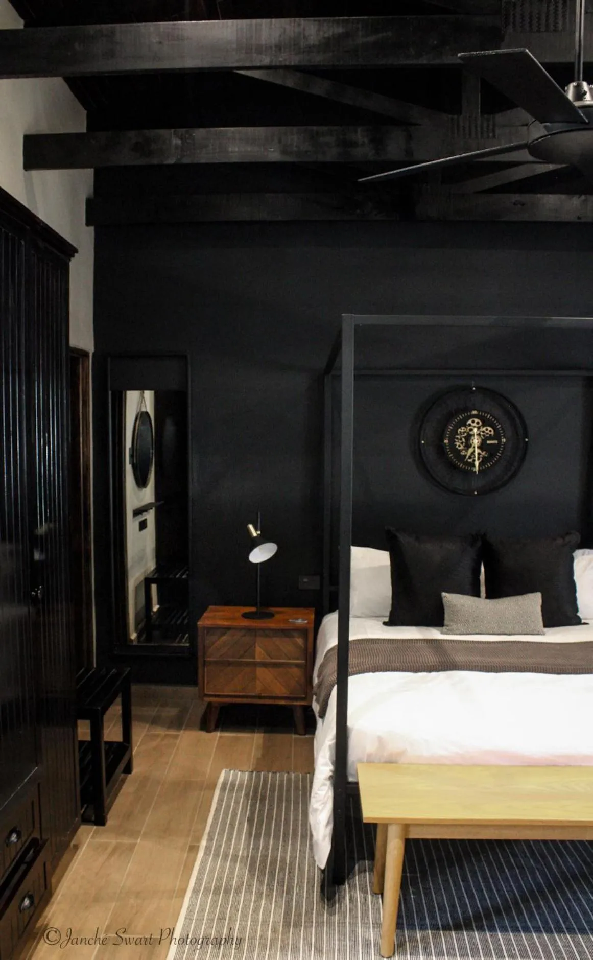 Photo of the whole room, Bed in Modern Farm