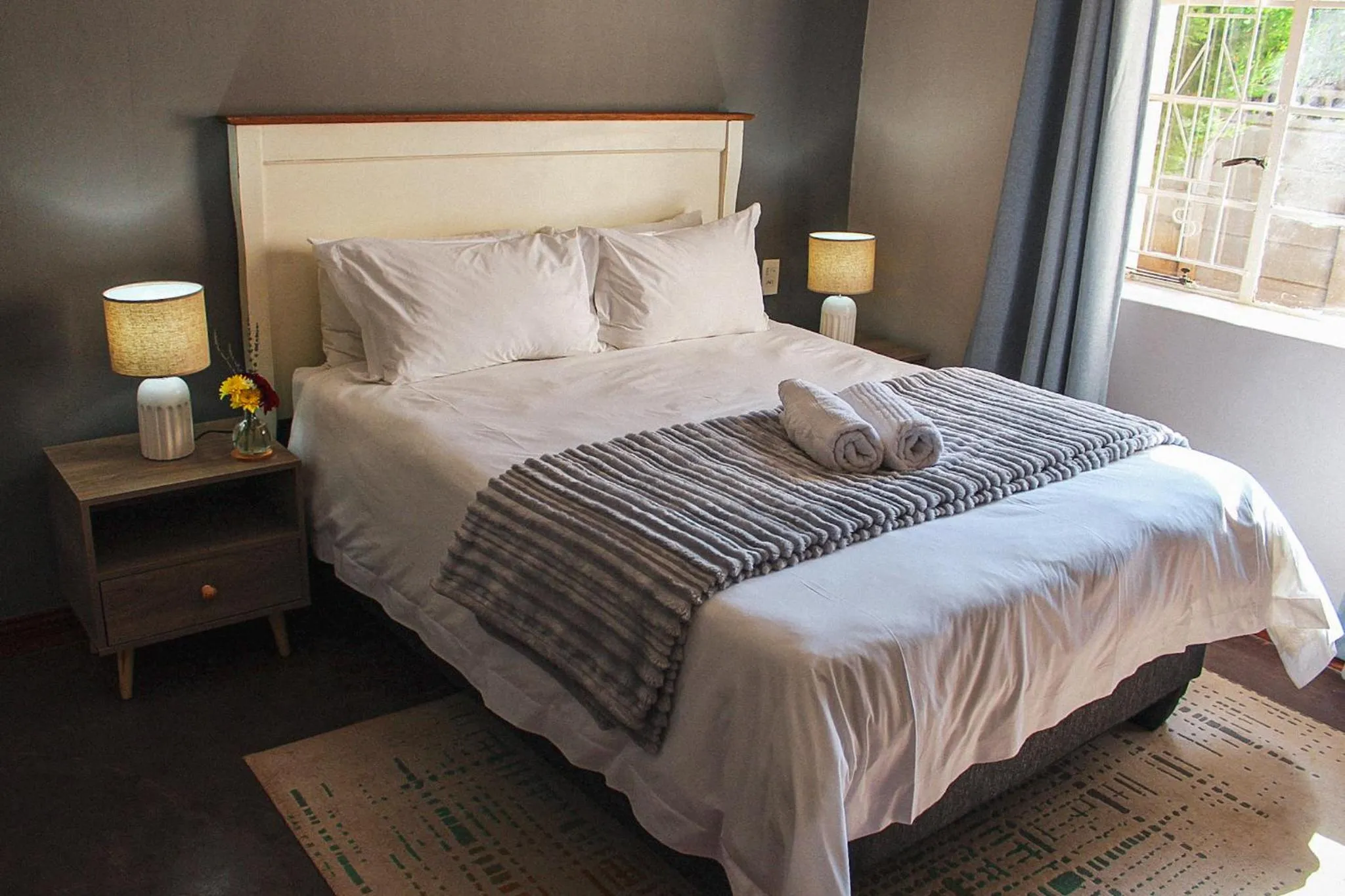 Bedroom, Bed in Modern Farm