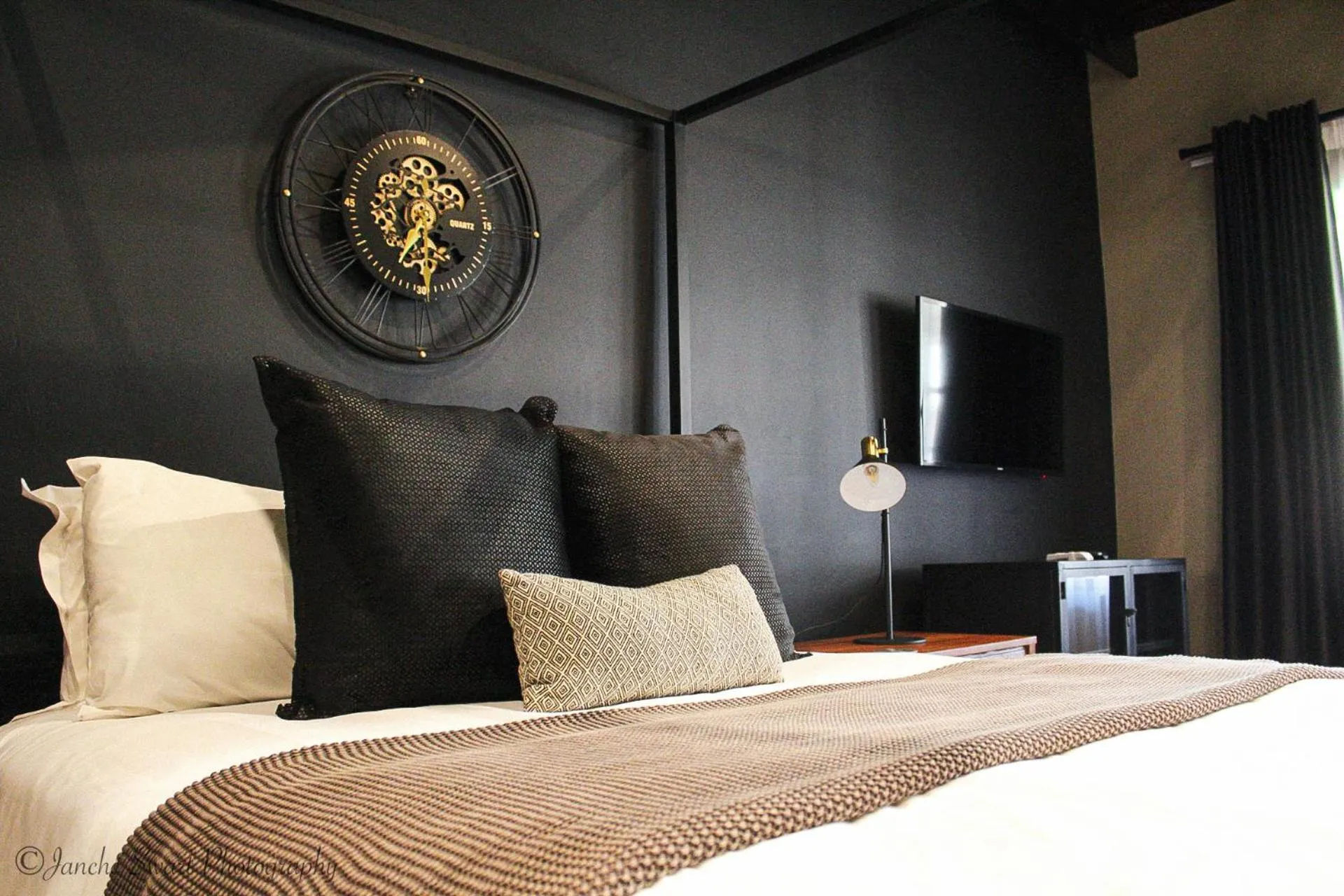 Bedroom, Bed in Modern Farm