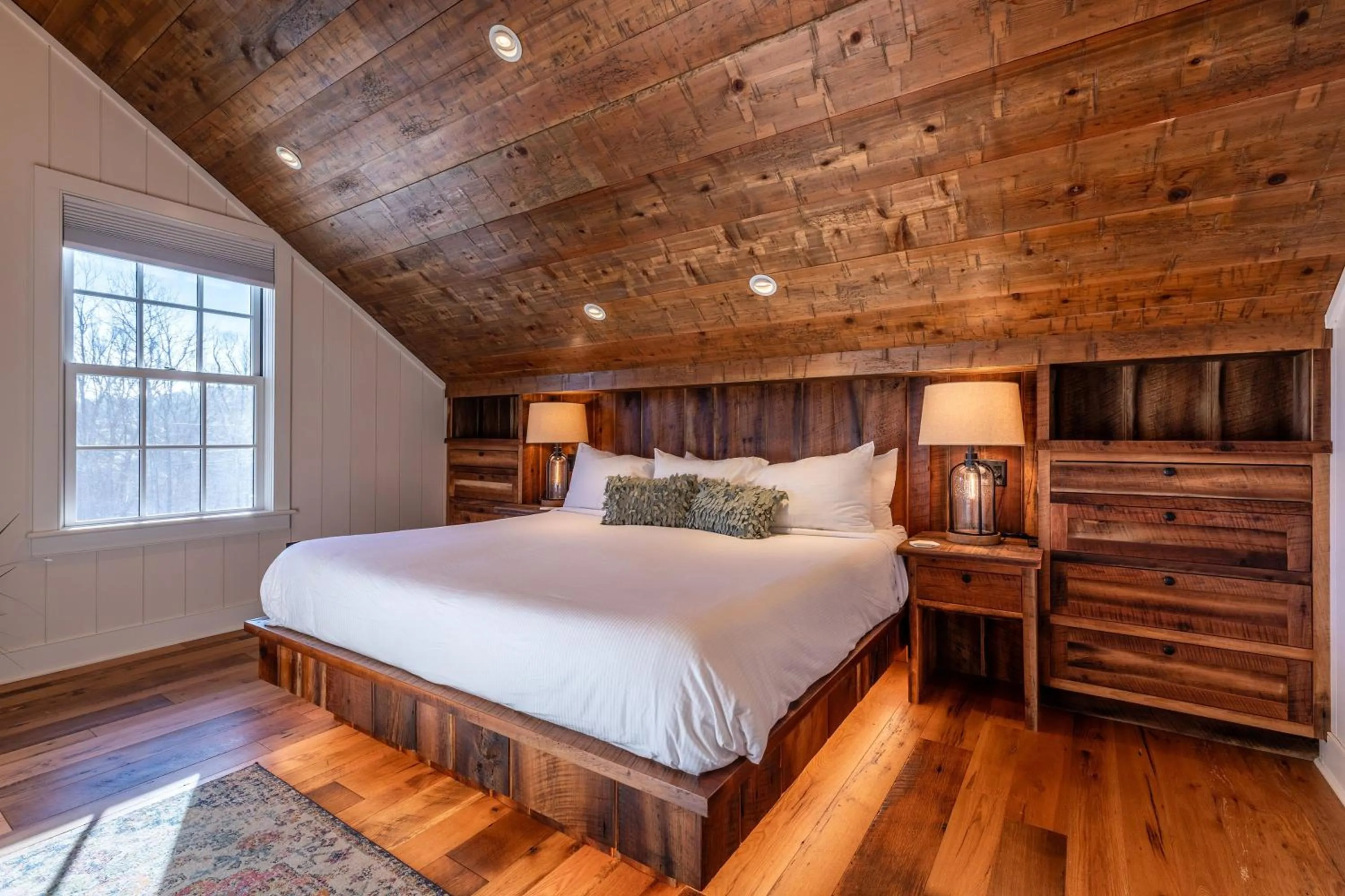 Bed in The Barnstead Inn