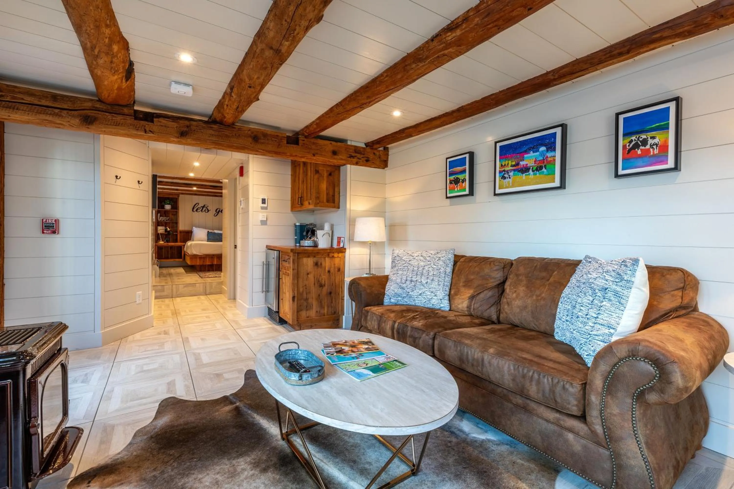 Living room in The Barnstead Inn