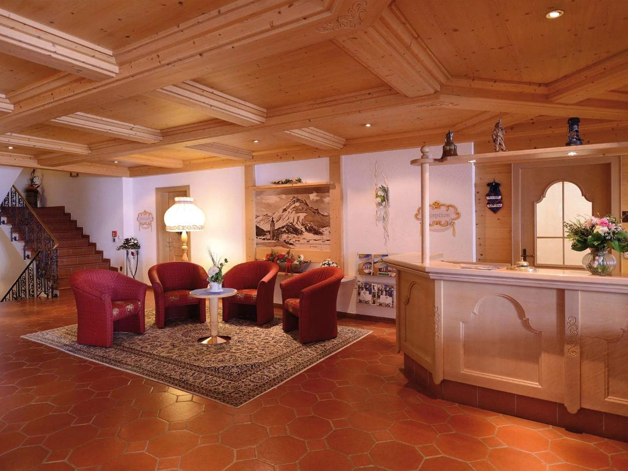 Lobby or reception in Hotel Omesberg