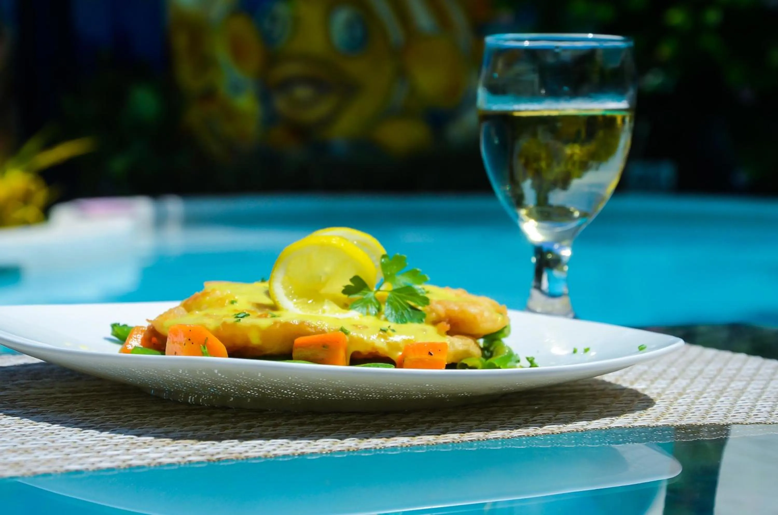 Food in Vanilla Sky Dive Resort