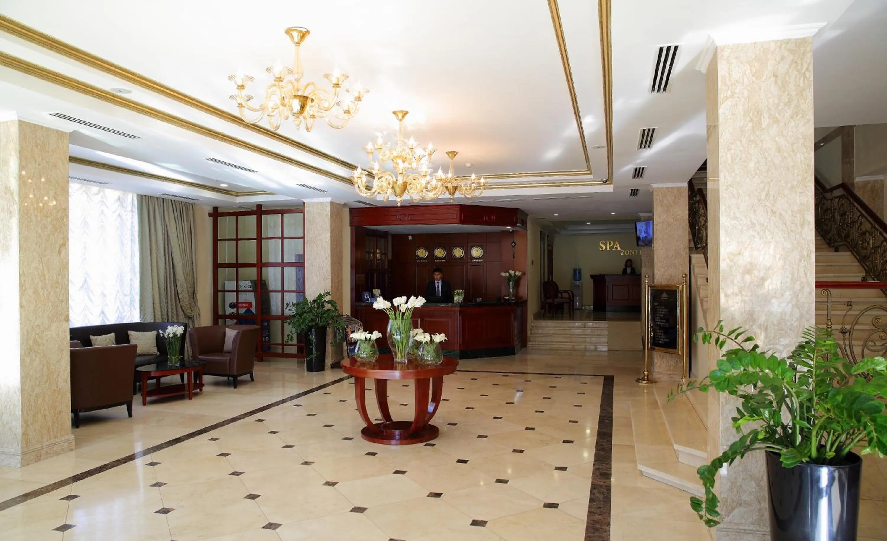 Lobby or reception in Park Hotel Bishkek