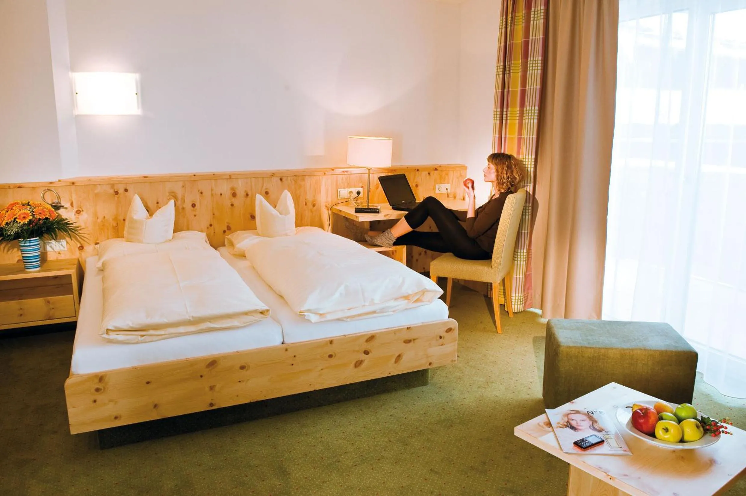 Bed in Hotel Mathiesn