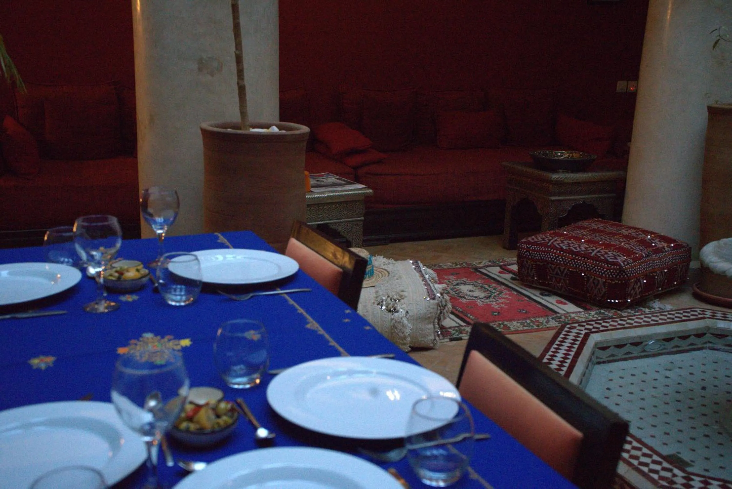Seating area in Riad Boussa