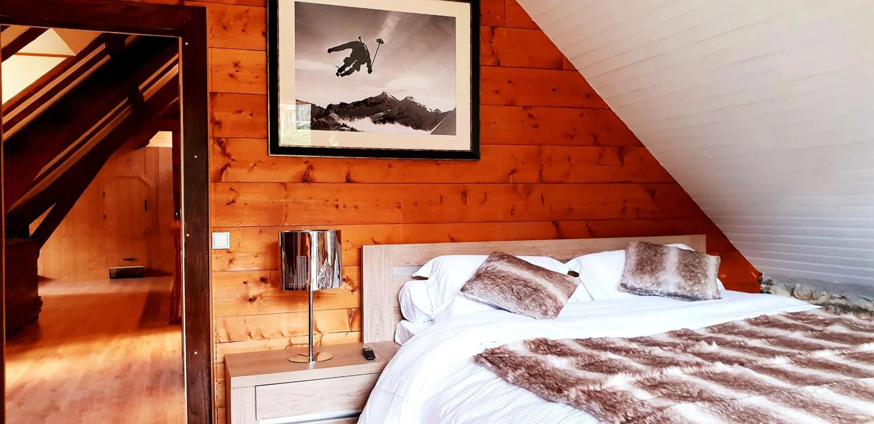 Bed in La Bergerie de Louvie