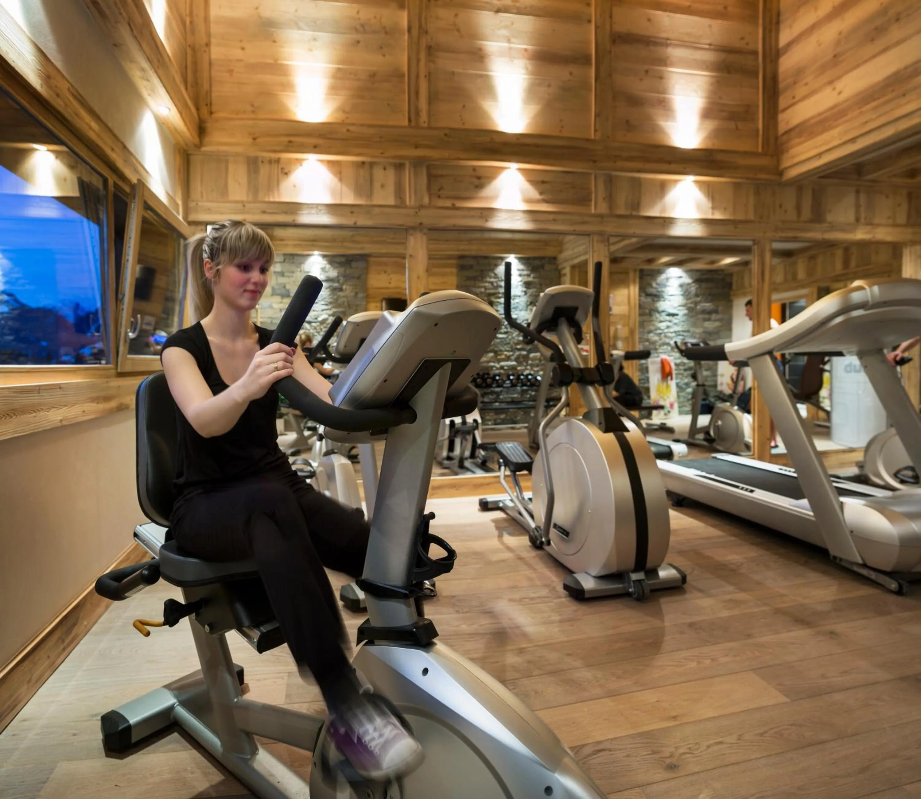 Fitness centre/facilities in CGH Résidences & Spas Les Chalets d'Angèle