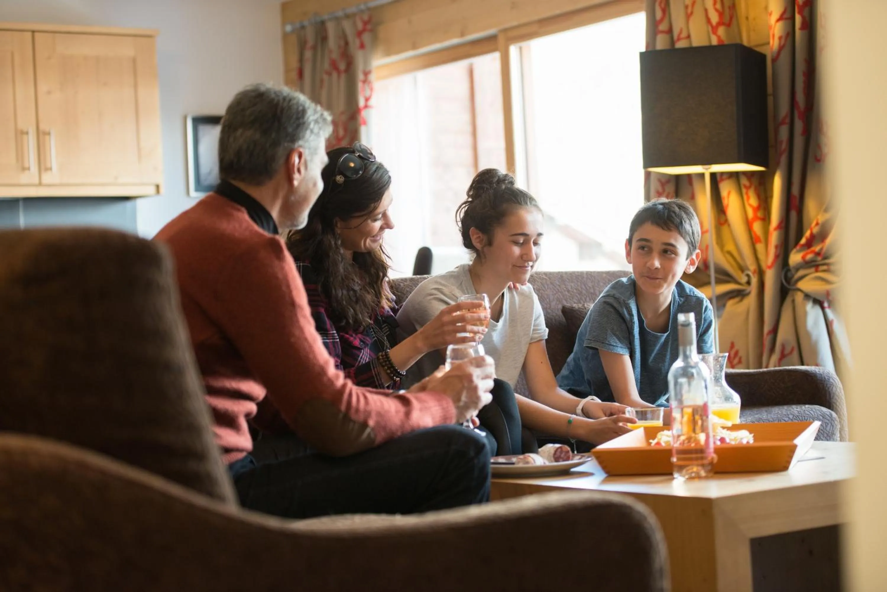 Living room in CGH Résidences & Spas Les Chalets d'Angèle